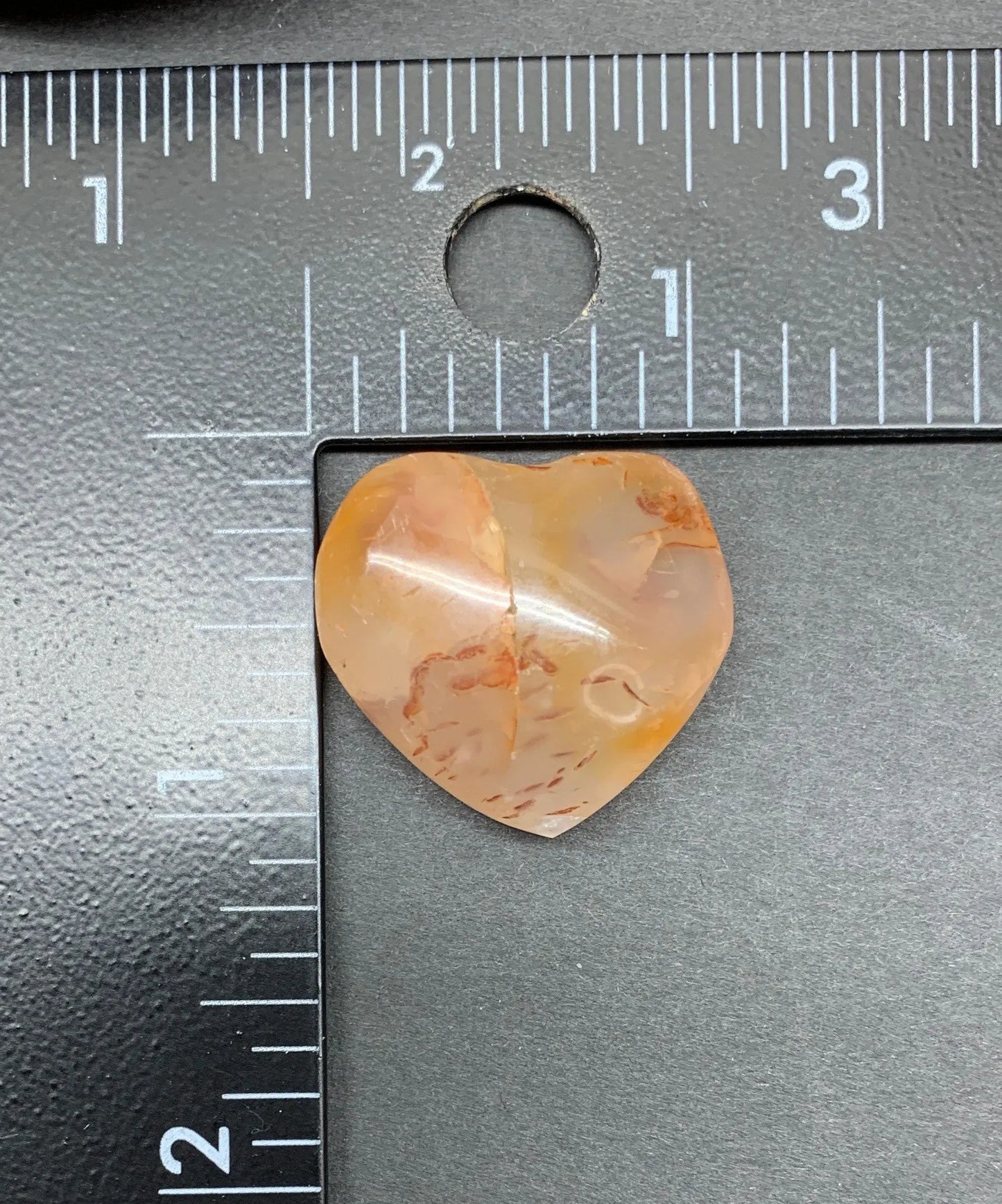 Carnelian Agate Quartz Puffy Heart, Beautiful, Polished, Creativity Stone, Passion, Manifesting Abundance (Approx. 1 1/4”)    HRT-0265 Shop Wholesale Crystals