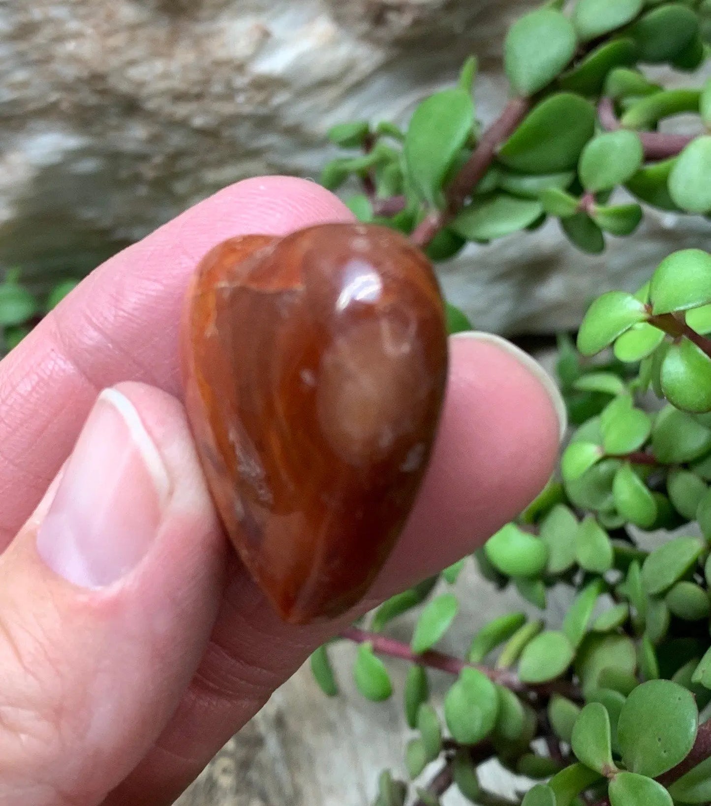 Carnelian Agate Quartz Puffy Heart, Beautiful, Polished, Creativity Stone, Passion, Manifesting Abundance (Approx. 1 1/4”)    HRT-0263 Shop Wholesale Crystals