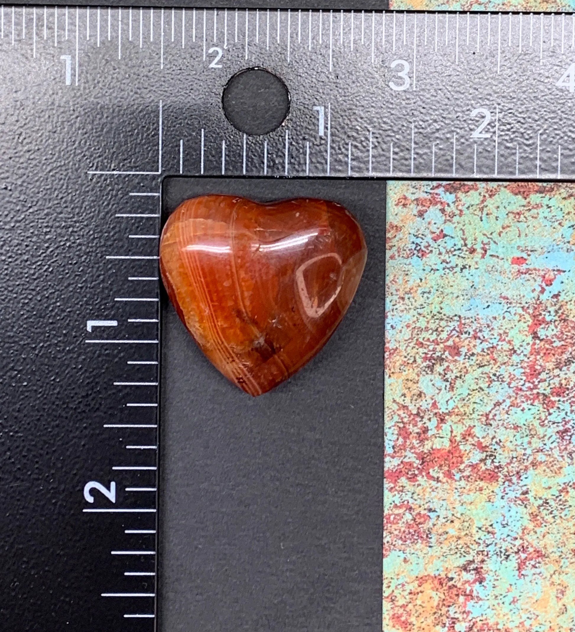 Carnelian Agate Quartz Puffy Heart, Beautiful, Polished, Creativity Stone, Passion, Manifesting Abundance (Approx. 1 1/4”)    HRT-0263 Shop Wholesale Crystals