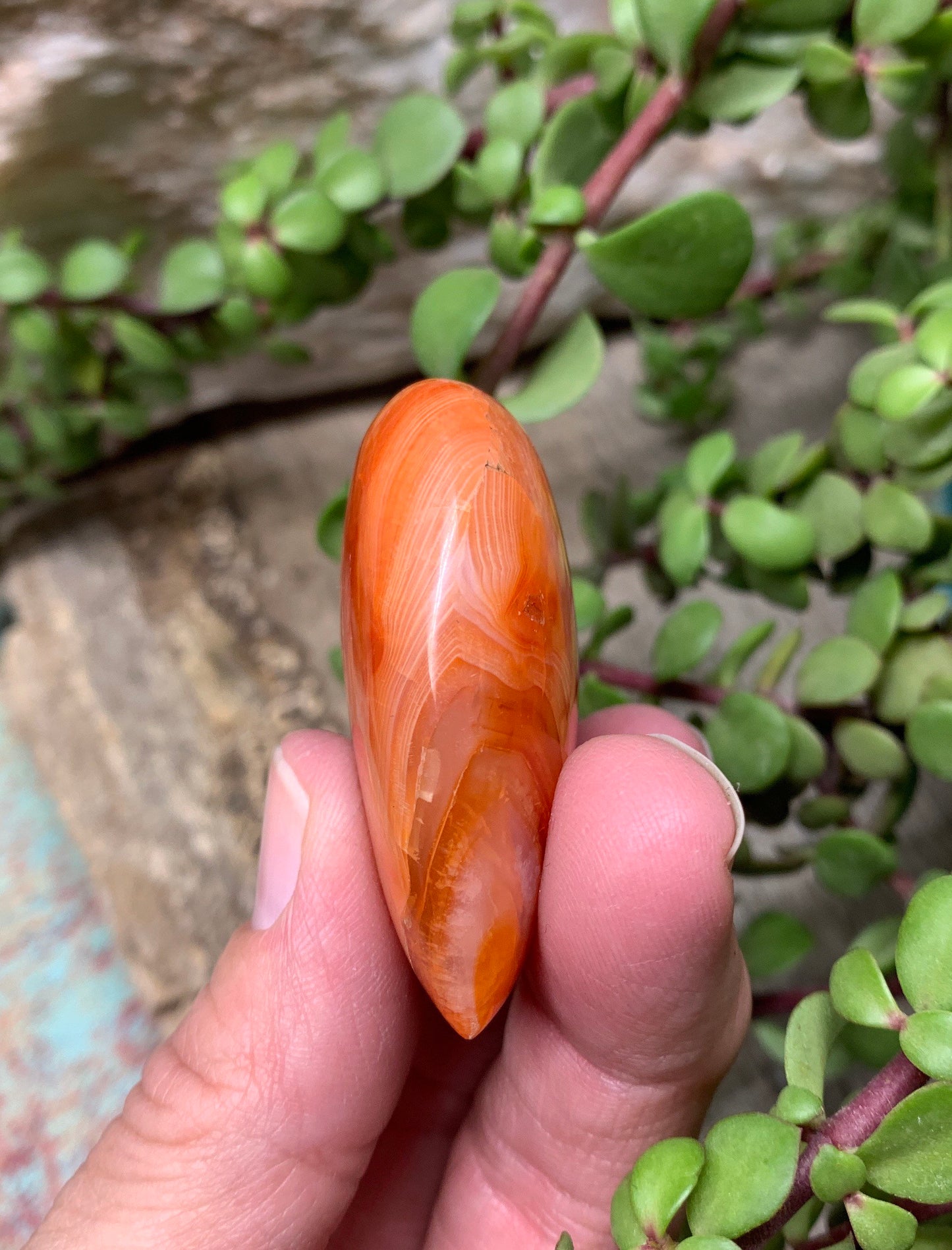 Carnelian Agate Quartz Puffy Heart, Beautiful, Polished, Creativity Stone, Passion, Manifesting Abundance (Approx. 2”)   HRT-0261