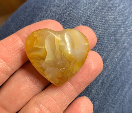 Carnelian Agate Quartz Puffy Heart, Beautiful, Polished, Creativity Stone, Passion, Manifesting Abundance (Approx. 1 1/2”)   HRT-0258 Shop Wholesale Crystals