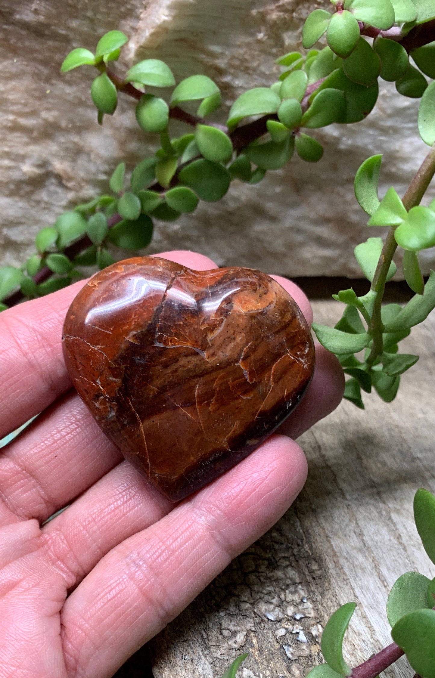 Carnelian Agate Quartz Puffy Heart, Beautiful, Polished, Creativity Stone, Passion, Manifesting Abundance (Approx. 2”)   HRT-0257