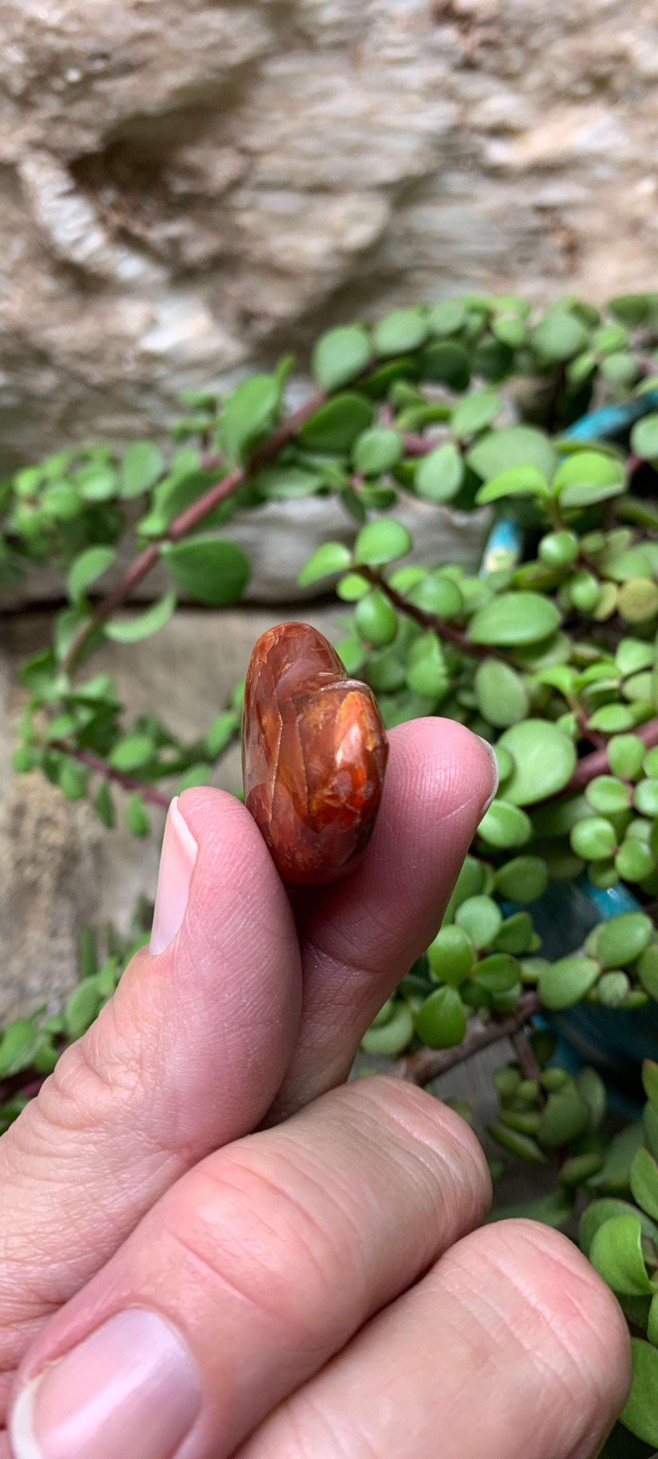 Carnelian Agate Quartz Puffy Heart, Beautiful, Polished, Creativity Stone, Passion, Manifesting Abundance (Approx. 1”) HRT-0253