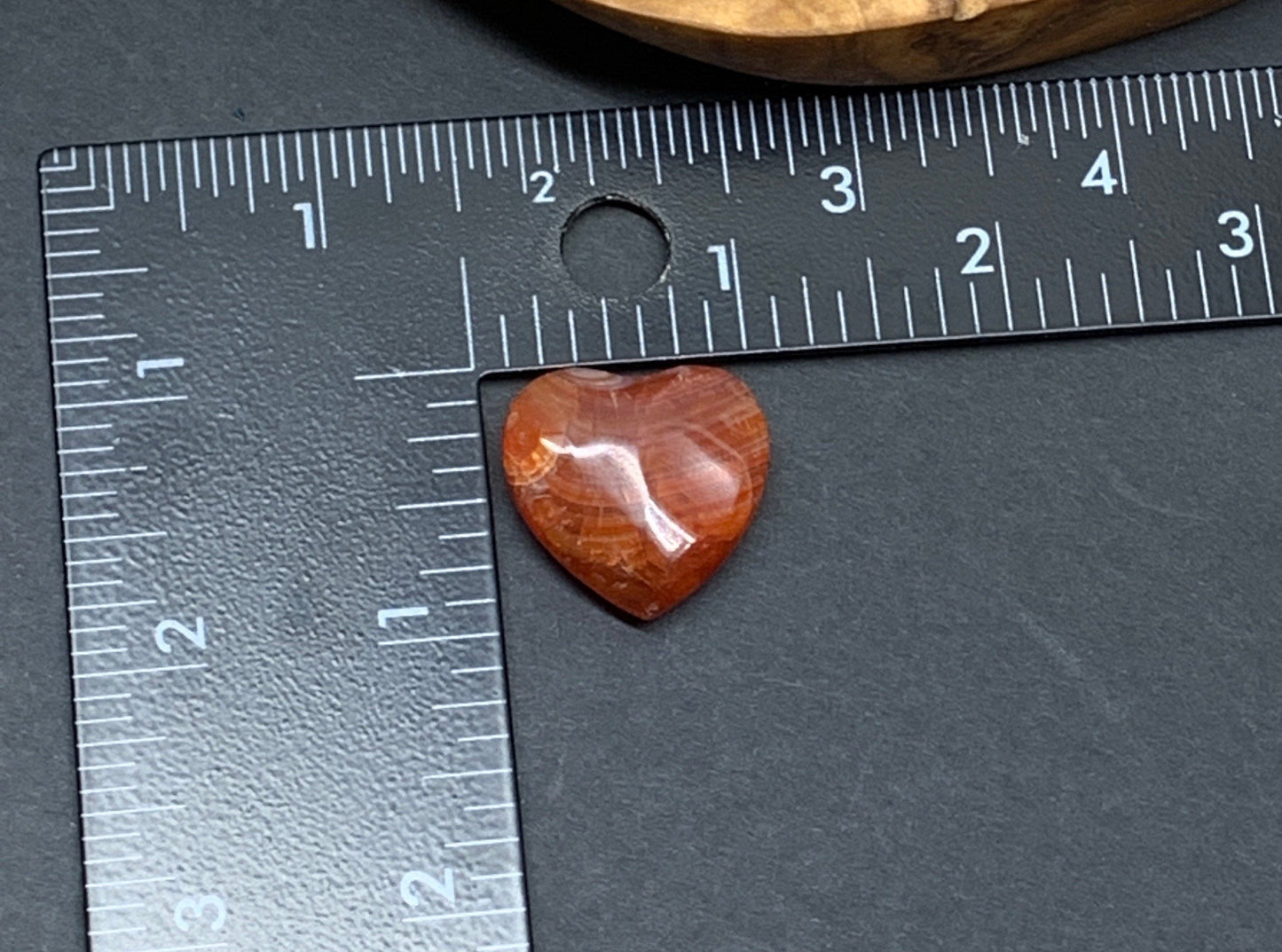 Carnelian Agate Quartz Puffy Heart, Beautiful, Polished, Creativity Stone, Passion, Manifesting Abundance (Approx. 1”) HRT-0251