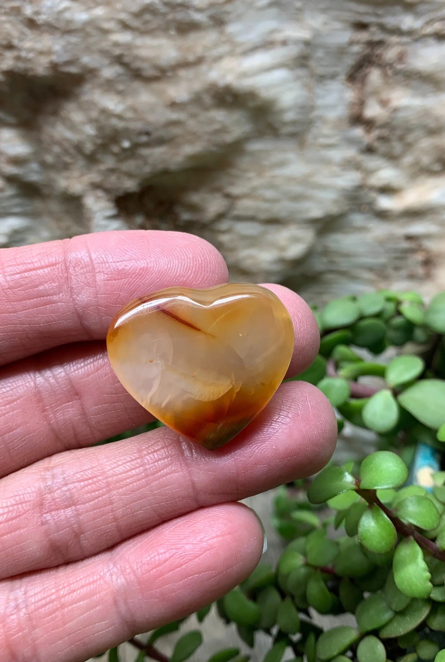 Carnelian Agate Quartz Puffy Heart, Beautiful, Polished, Creativity Stone, Passion, Manifesting Abundance (Approx. 1 1/4”) HRT-0240 Shop Wholesale Crystals