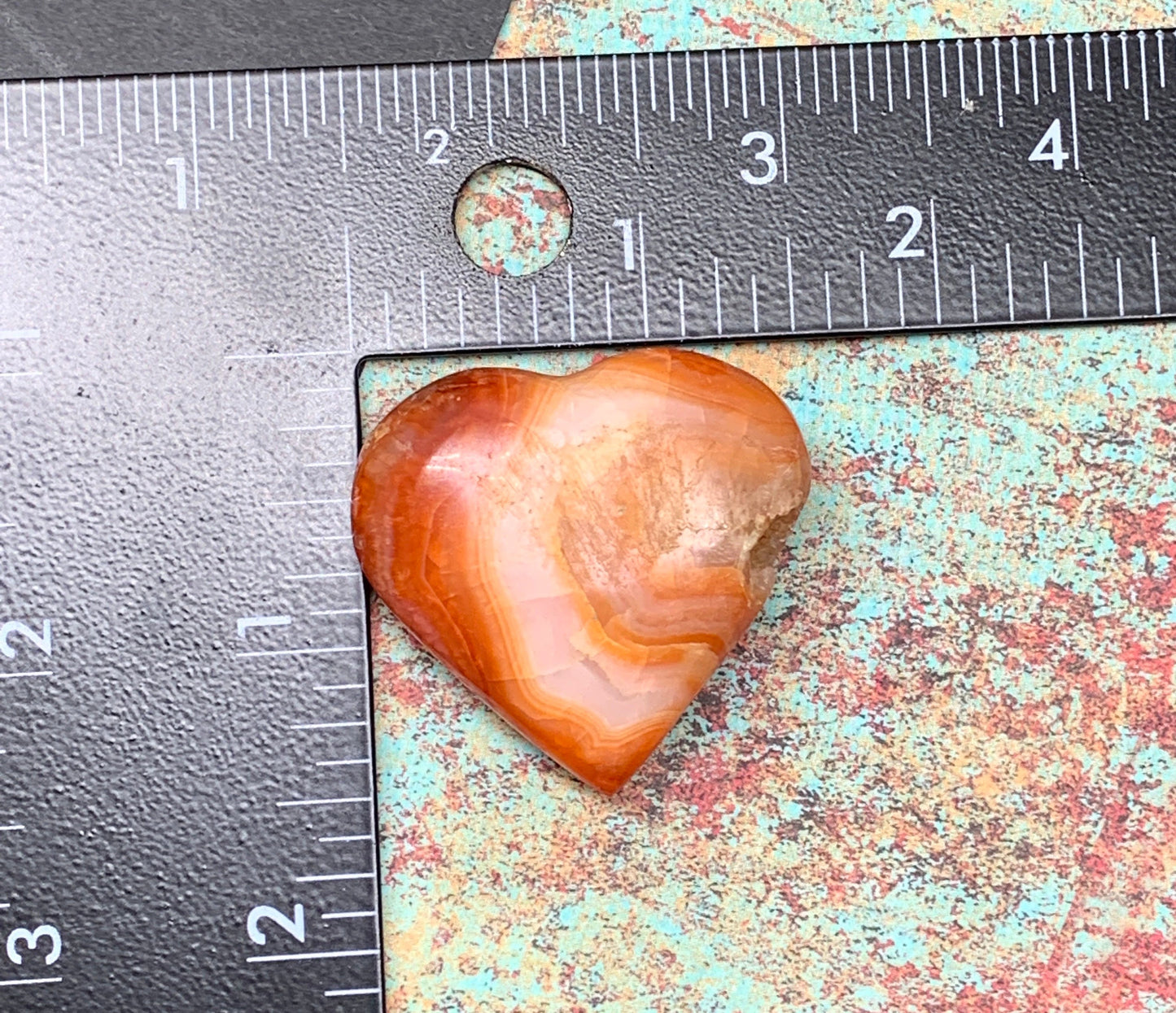 Carnelian Agate Quartz Puffy Heart, Beautiful, Polished, Creativity Stone, Passion, Manifesting Abundance (Approx.  2”)  HRT-0248