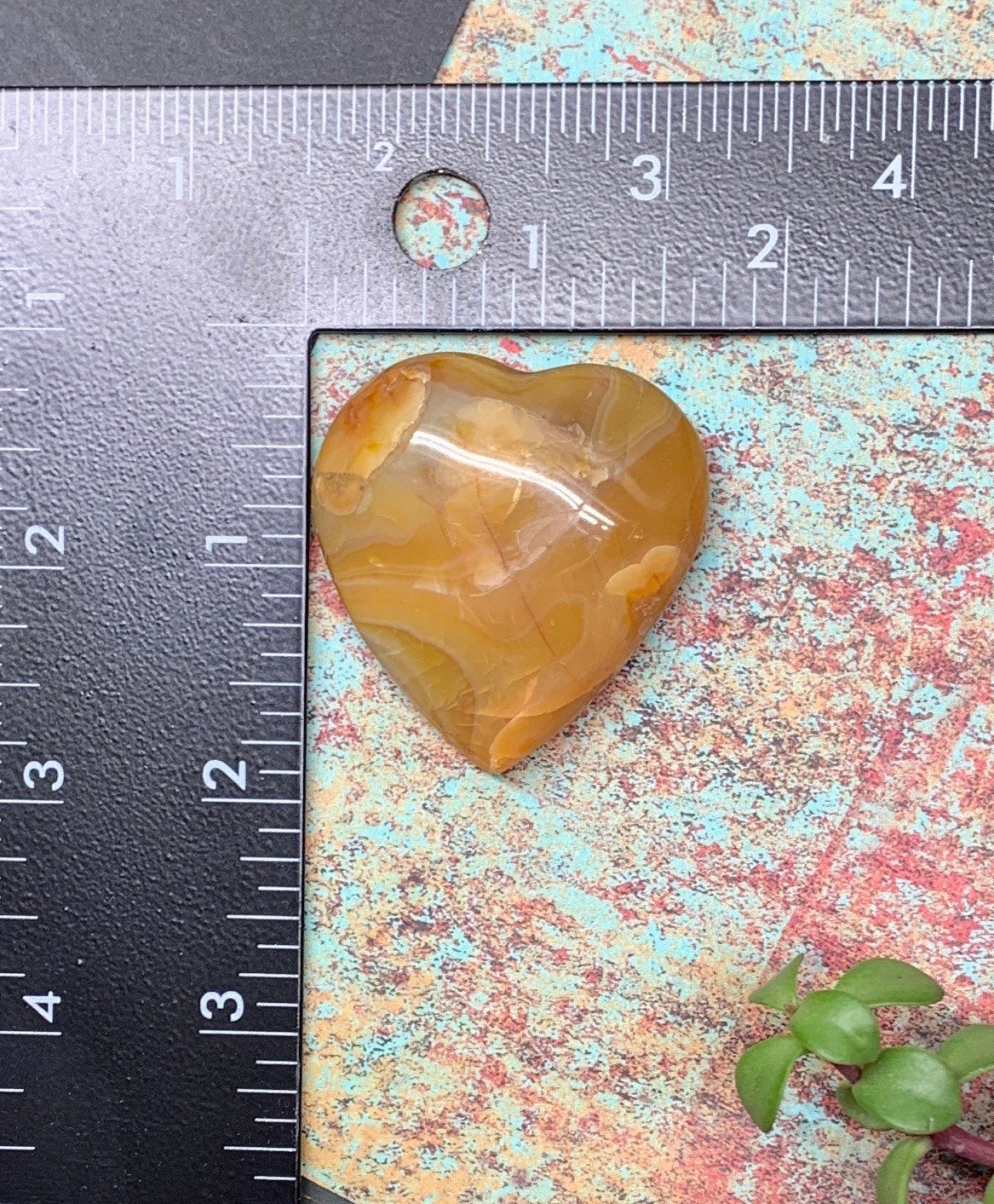 Carnelian Agate Quartz Puffy Heart, Beautiful, Polished, Creativity Stone, Passion, Manifesting Abundance (Approx.  2”)  HRT-0247