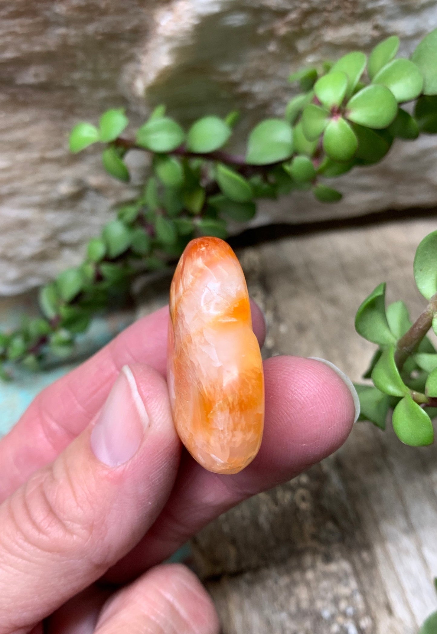 Carnelian Agate Quartz Puffy Heart, Beautiful, Polished, Creativity Stone, Passion, Manifesting Abundance (Approx. 1 1/4”).  HRT-0245