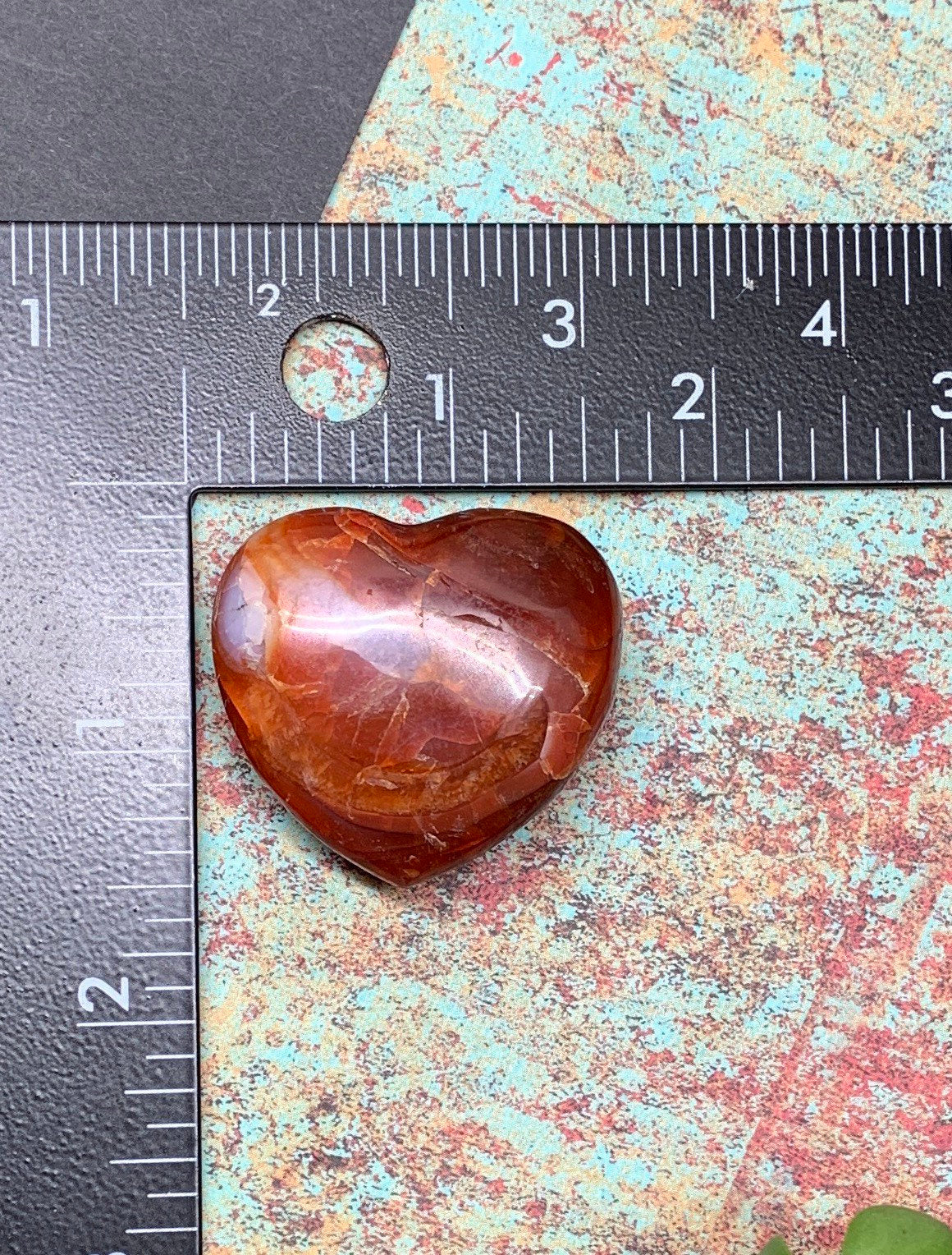 Carnelian Agate Quartz Puffy Heart, Beautiful, Polished, Creativity Stone, Passion, Manifesting Abundance (Approx. 1 1/2”)    HRT-0244