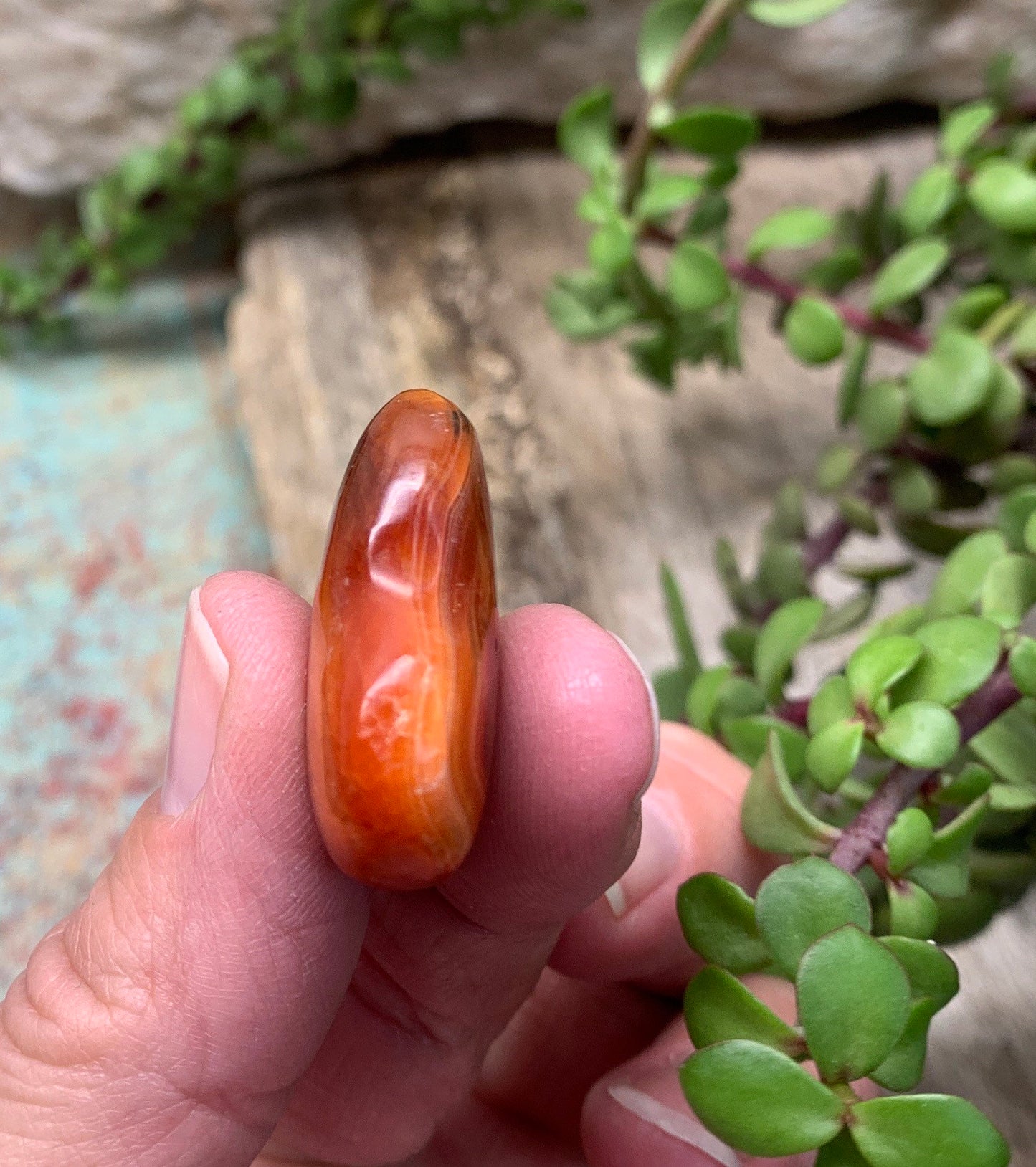 Carnelian Agate Quartz Puffy Heart, Beautiful, Polished, Creativity Stone, Passion, Manifesting Abundance (Approx. 1”) HRT-0242