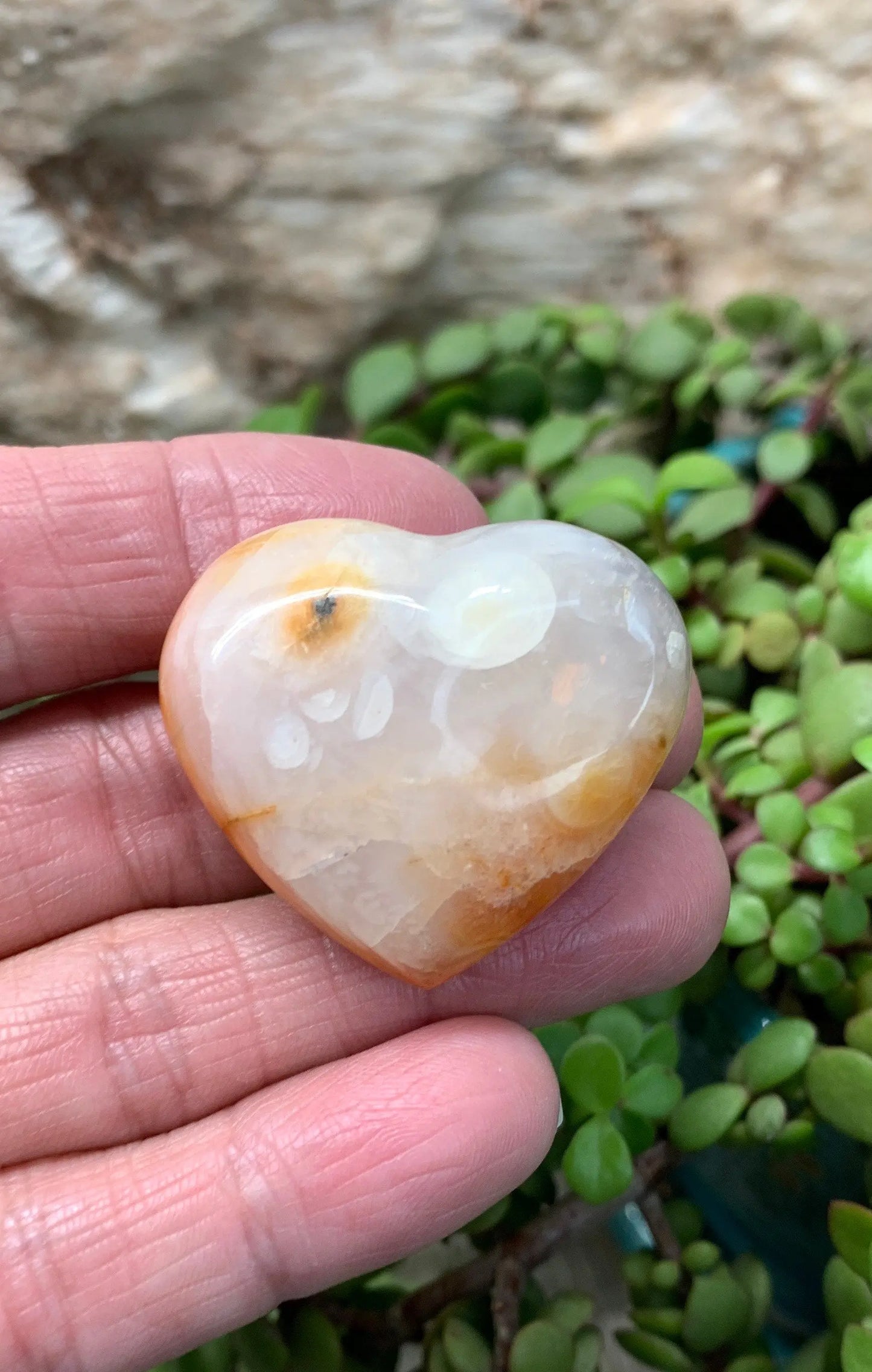 Carnelian Agate Quartz Puffy Heart, Beautiful, Polished, Creativity Stone, Passion, Manifesting Abundance (Approx. 1 1/2”) HRT-0241 Shop Wholesale Crystals