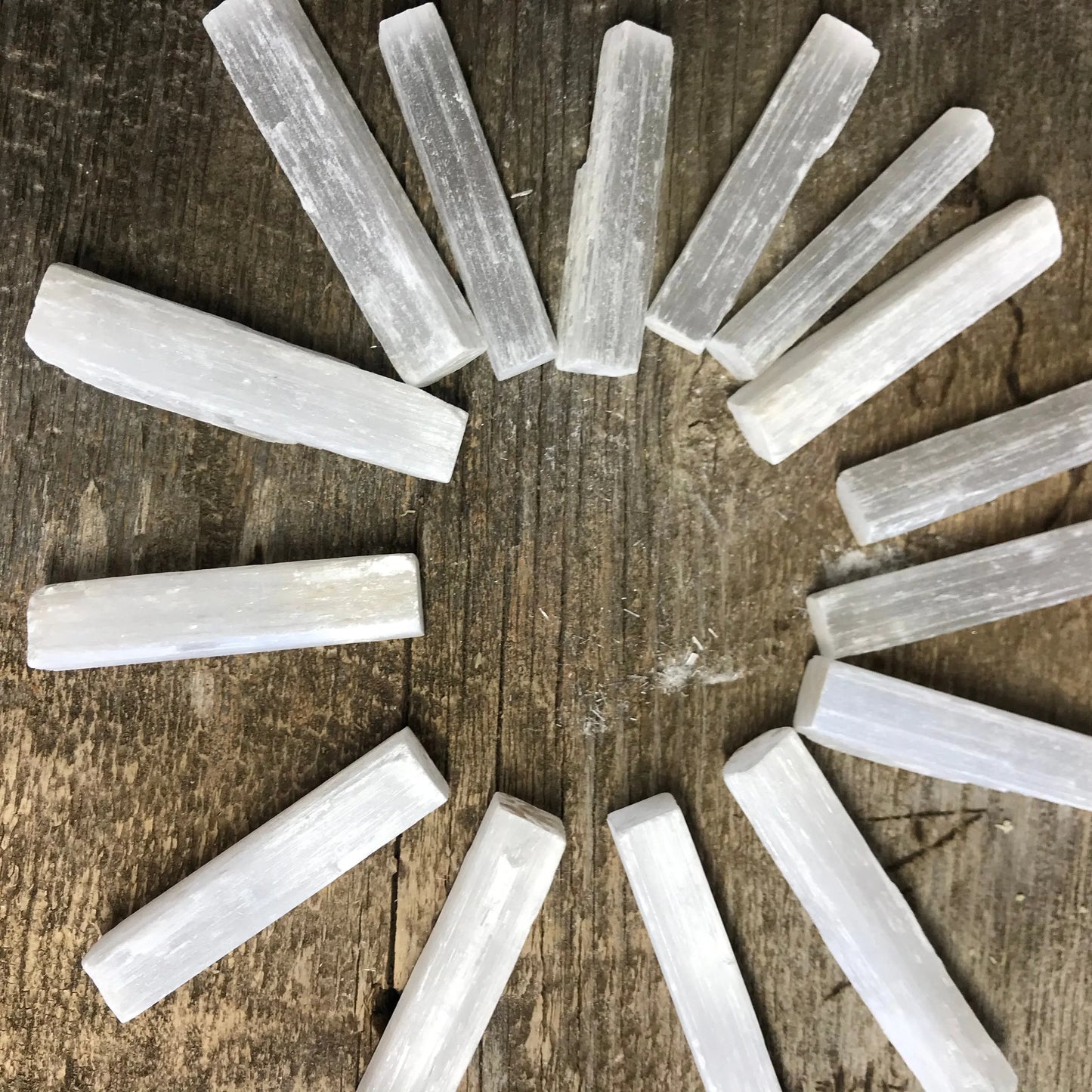 Selenite Stick (Approx 2 3/4") for Crown Chakra, Small Stick Wands, Supply for Crystal Grid, Stone of the Moon Goddess BIN-0357 Shop Wholesale Crystals