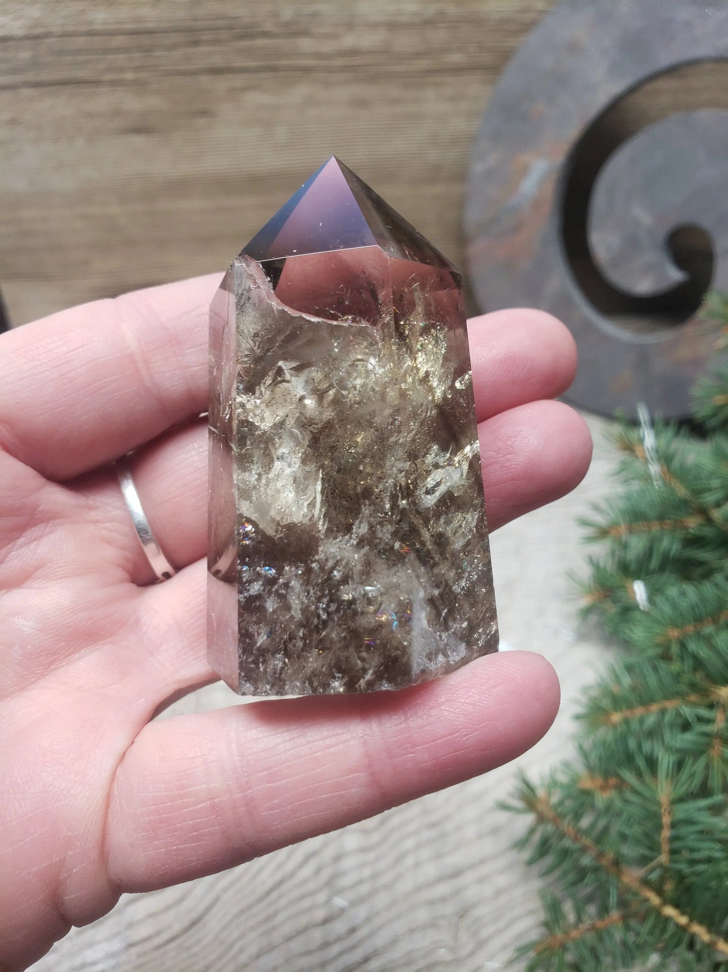 Smoky Quartz Obelisk, Natural, Beautiful, (Approx. 2 3/4”) One Crystal, Polished, Natural, for Home Decor, Grid OBL-0002 Shop Wholesale Crystals