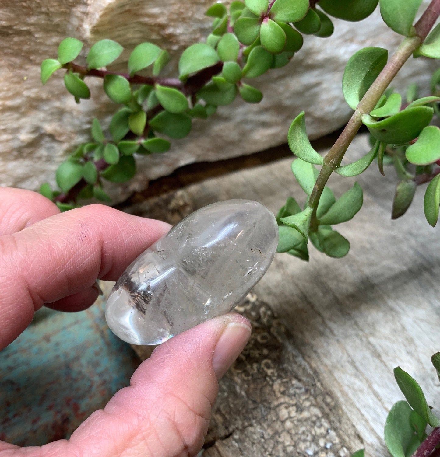 Clear Quartz Puffy Heart, Beautiful, Polished, Master Healer Stone, Consciousness, Manifesting Abundance (Approx. 2") HRT-0202