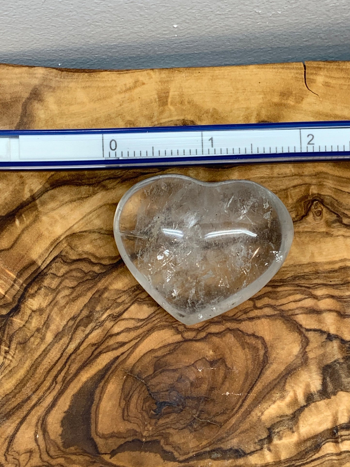 Clear Quartz Puffy Heart, Beautiful, Polished, Master Healer Stone, Consciousness, Manifesting Abundance (Approx. 2") HRT-0202