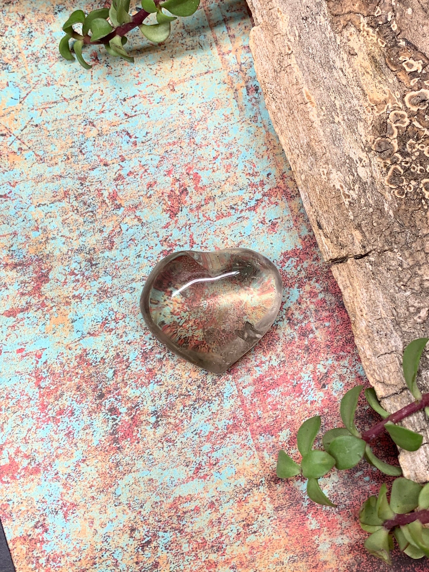 Clear Quartz Puffy Heart, Beautiful, Polished, Master Healer Stone, Consciousness, Manifesting Abundance (Approx. 2") HRT-0200