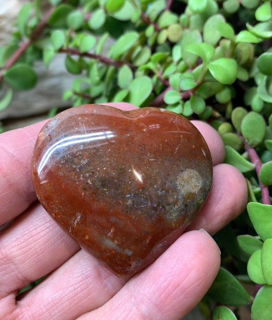 Red Jasper Puffy Heart, grounding & stabilizing, gift item (Approx. 2 “ ) HRT-0190 Shop Wholesale Crystals