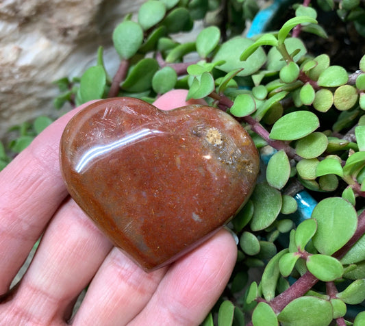 Red Jasper Puffy Heart, grounding & stabilizing, gift item (Approx. 2 “ ) HRT-0185 Shop Wholesale Crystals