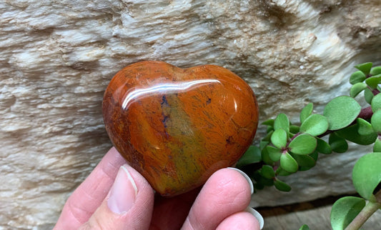 Red Jasper Puffy Heart, grounding & stabilizing, gift item (Approx. 1 7/8" wide) HRT-0181 Shop Wholesale Crystals