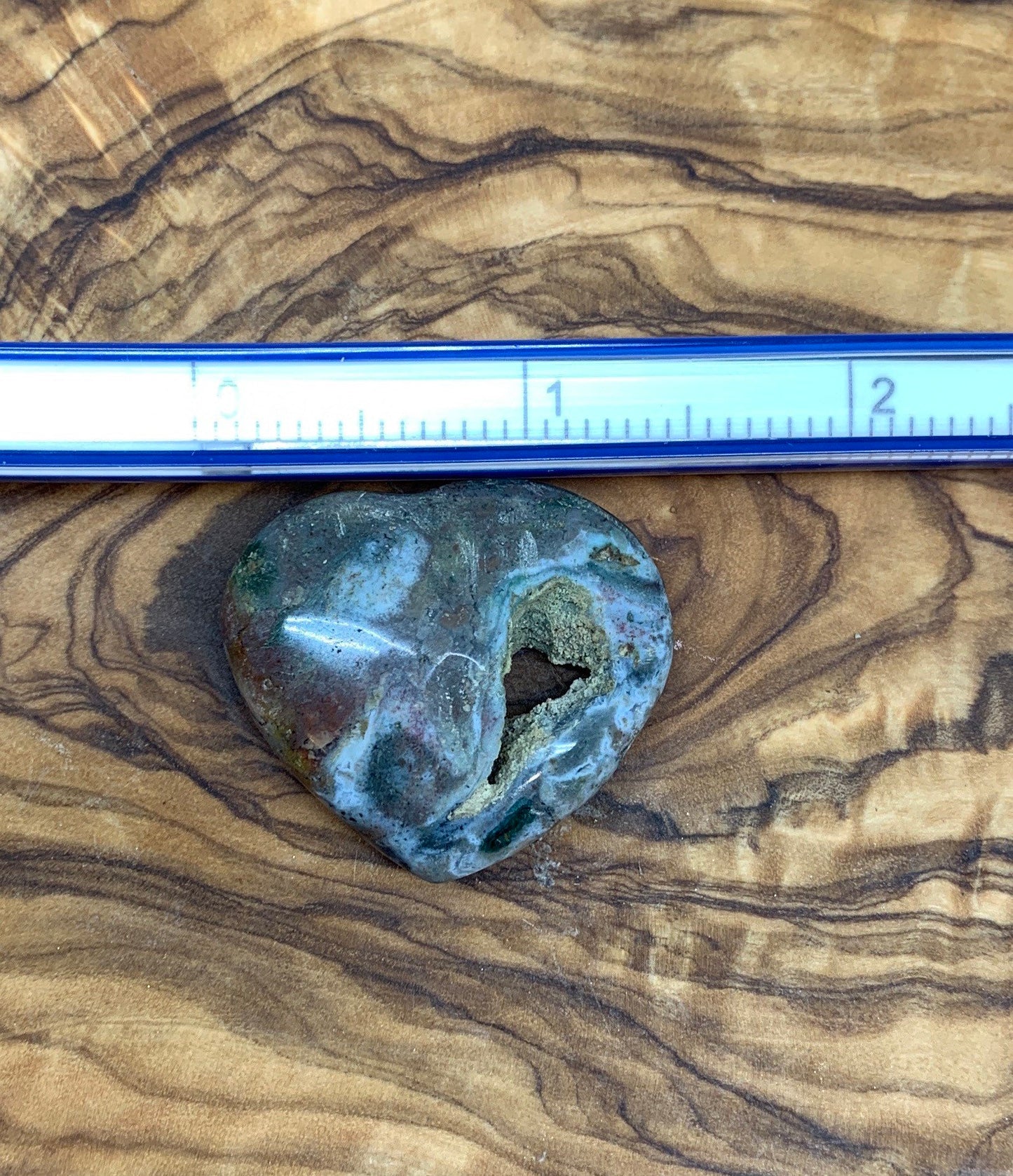 Brown Ocean Jasper Heart, Puffy Heart.     (Approx 1 1/2”) BIN-0142