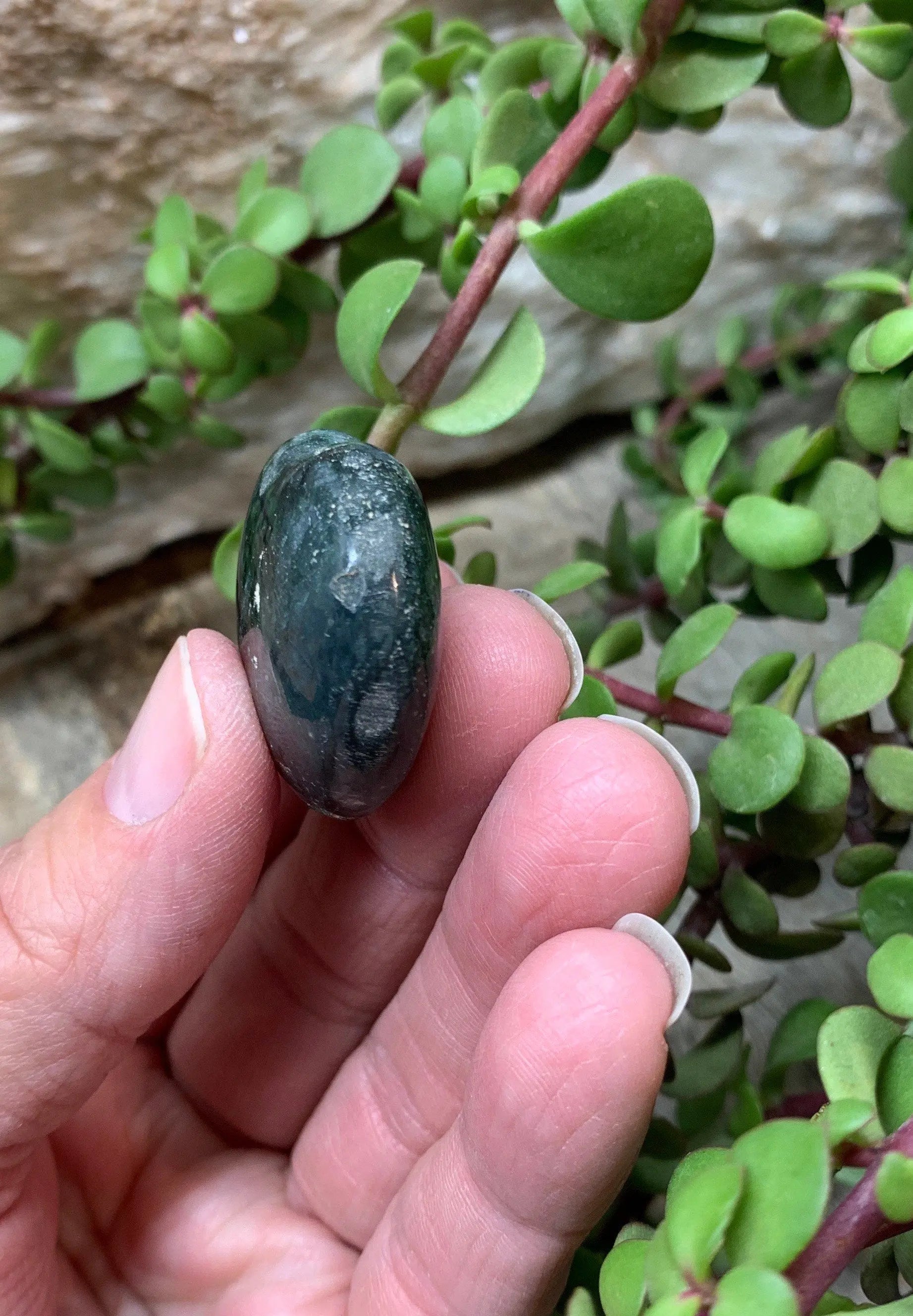 Green Ocean Jasper Heart, Puffy Heart.     (Approx 1 1/2”) BIN-0141 Shop Wholesale Crystals