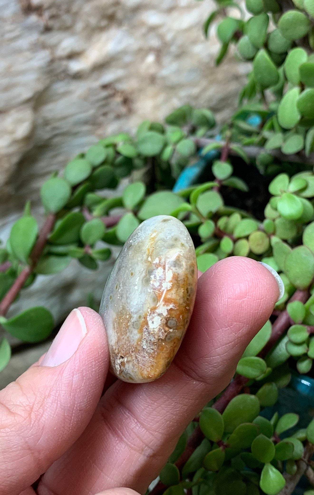 Green Ocean Jasper Heart, Puffy Heart.     (Approx 1 1/2”) BIN-0133