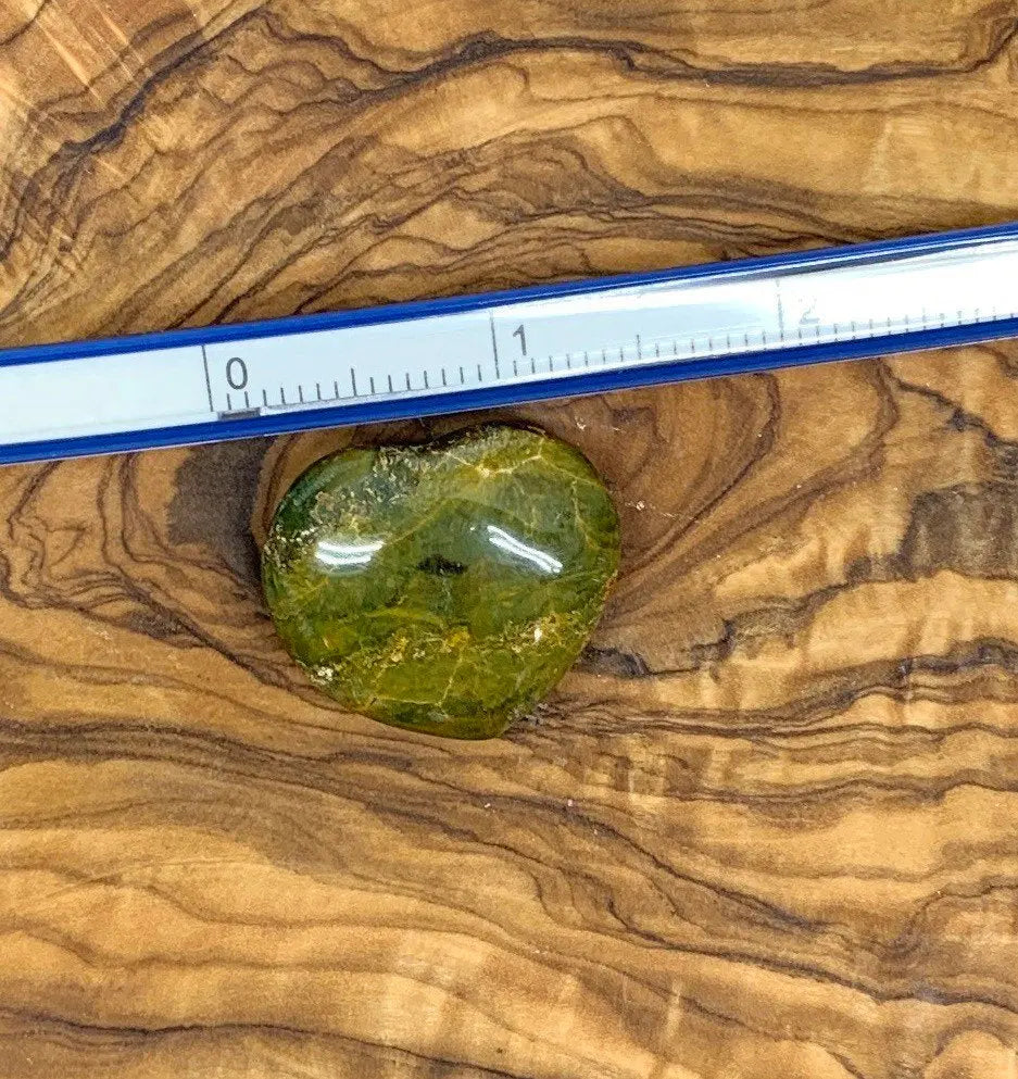 Green Ocean Jasper Heart, Puffy Heart.     (Approx 1”)    BIN-0130 Shop Wholesale Crystals