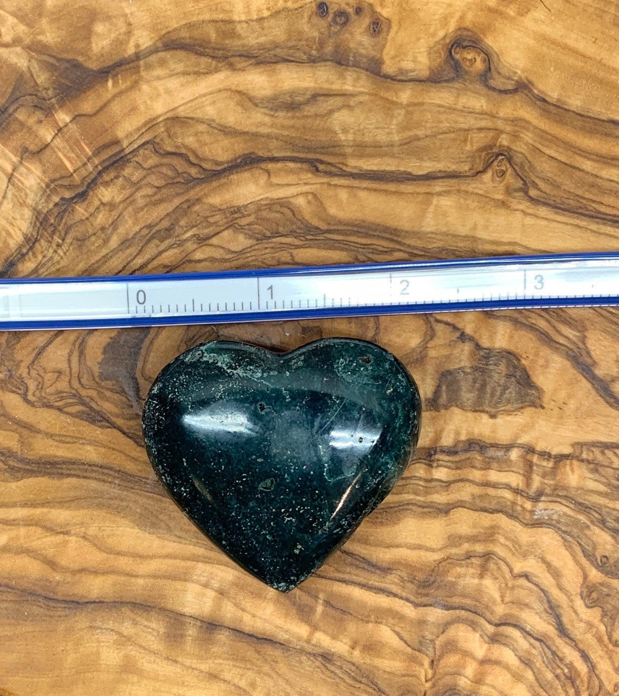 Blue Ocean Jasper Heart, Puffy Heart.    (Approx 2”) BIN-0122