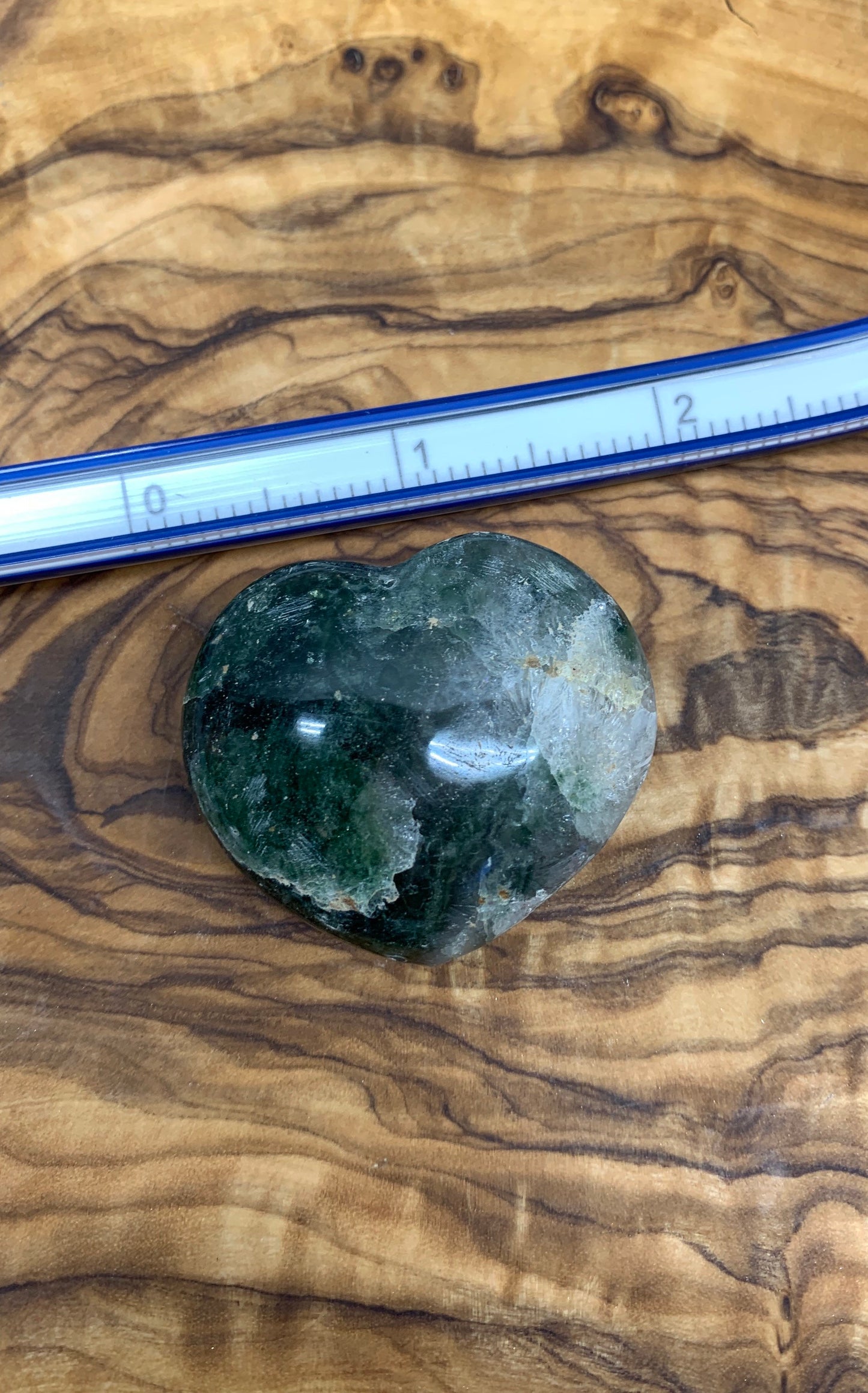 Green  Ocean Jasper Heart, Puffy Heart (Approx 2”) BIN-0105