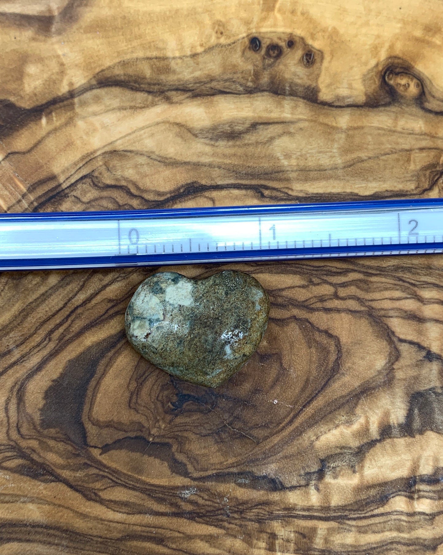 Brown Ocean Jasper Heart, Puffy Heart (Approx 1”) BIN-0100