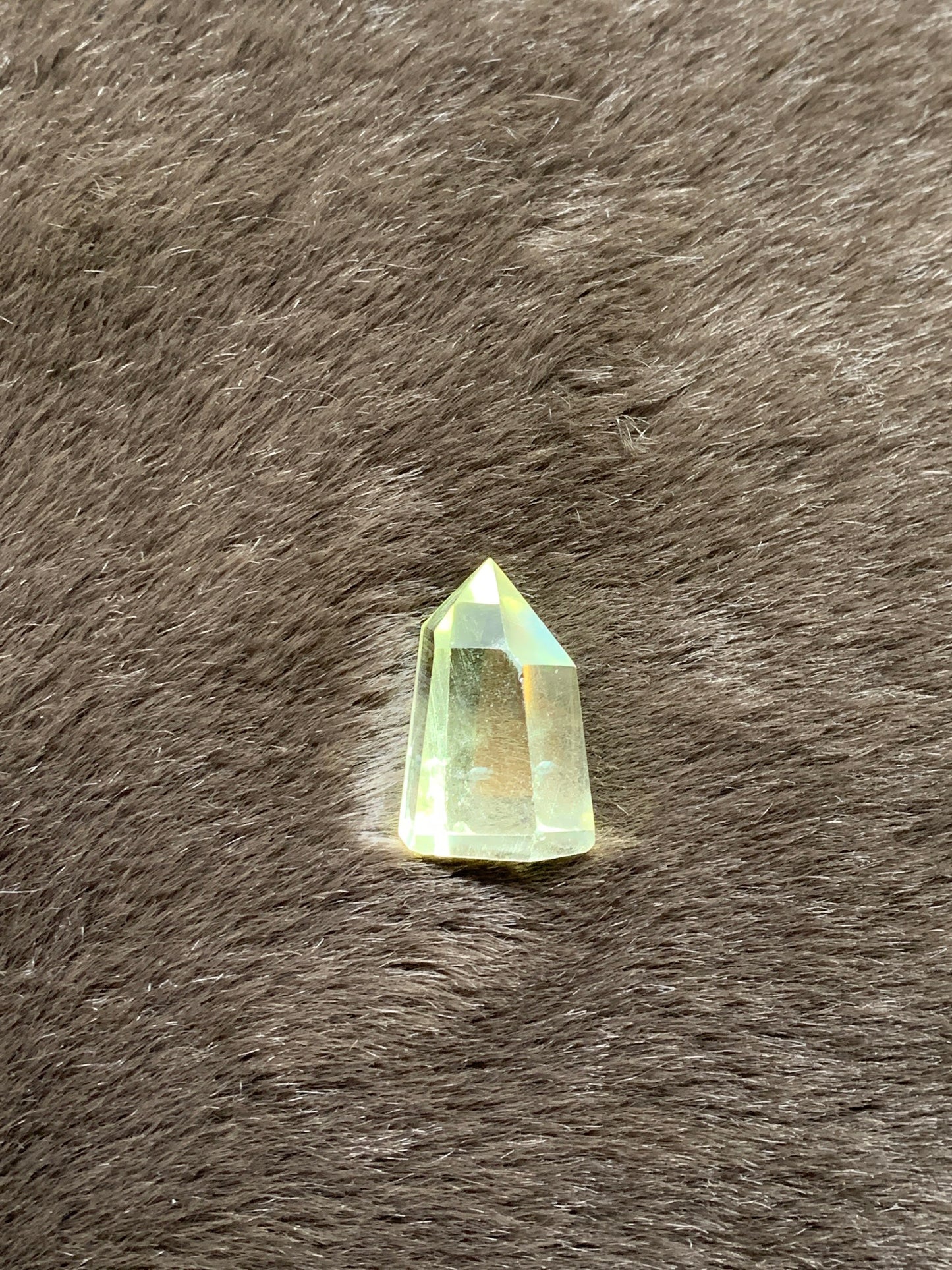 Yellow Citrine Obelisk, (Approx 1 1/2”) Crystal for Wire Wrapping, Healing Stone for Crystal Grid OBL-0073