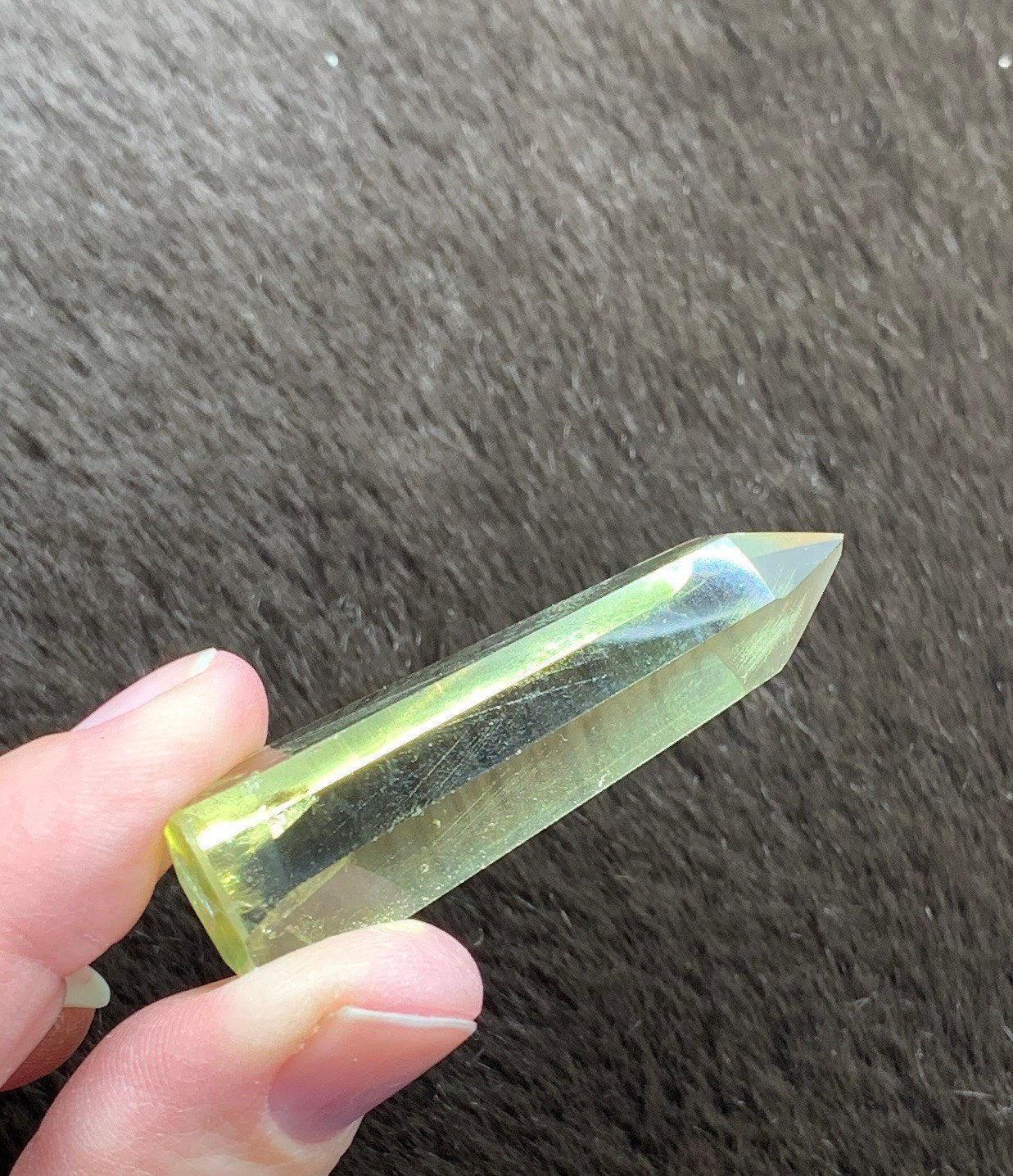 Yellow Citrine Obelisk, (Approx 2”) Crystal for Wire Wrapping, Healing Stone for Crystal Grid OBL-0063