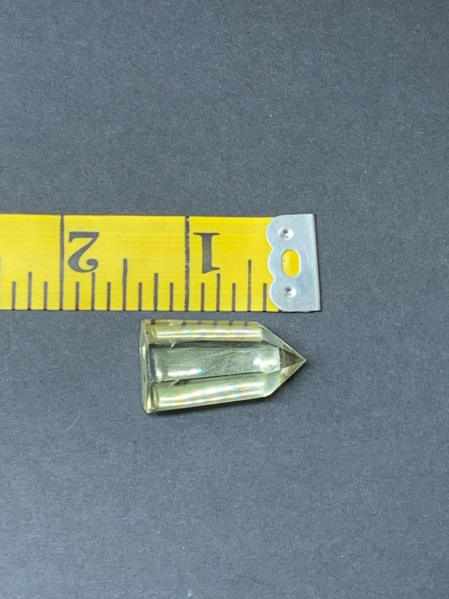 Yellow Citrine Obelisk, (Approx 1 1/2”)  Crystal for Wire Wrapping, Healing Stone for Crystal Grid OBL-0062