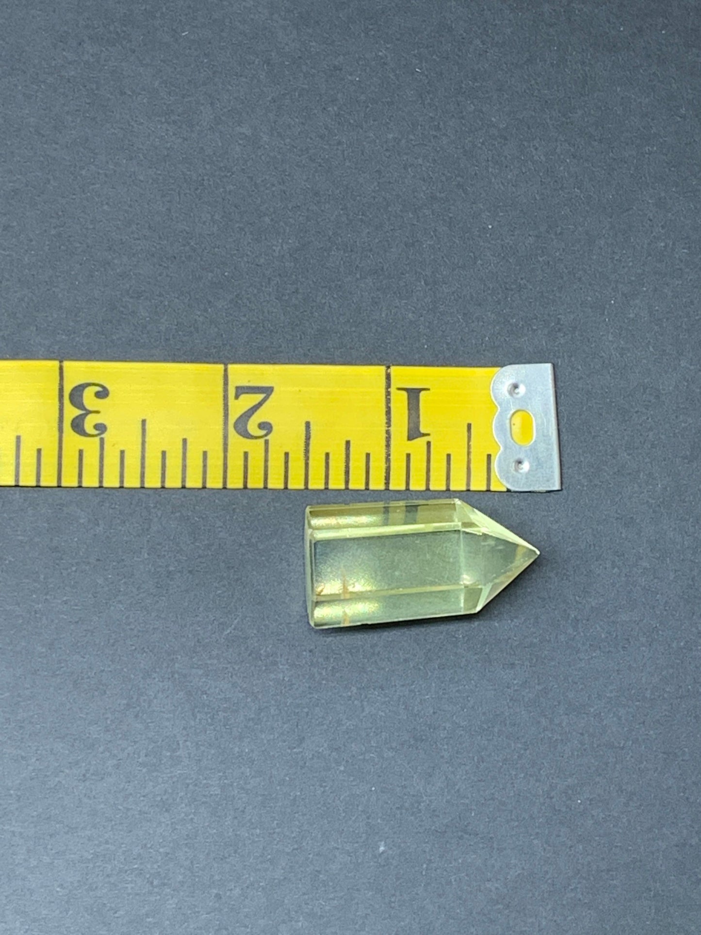 Yellow Citrine Obelisk, (Approx 1 1/2”)  Crystal for Wire Wrapping, Healing Stone for Crystal Grid OBL-01278