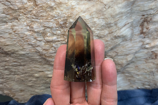 Citrine Obelisk, (Approx 3”) Natural Healing Stone for Crystal Grid, for Wire Wrapping OBL-0020