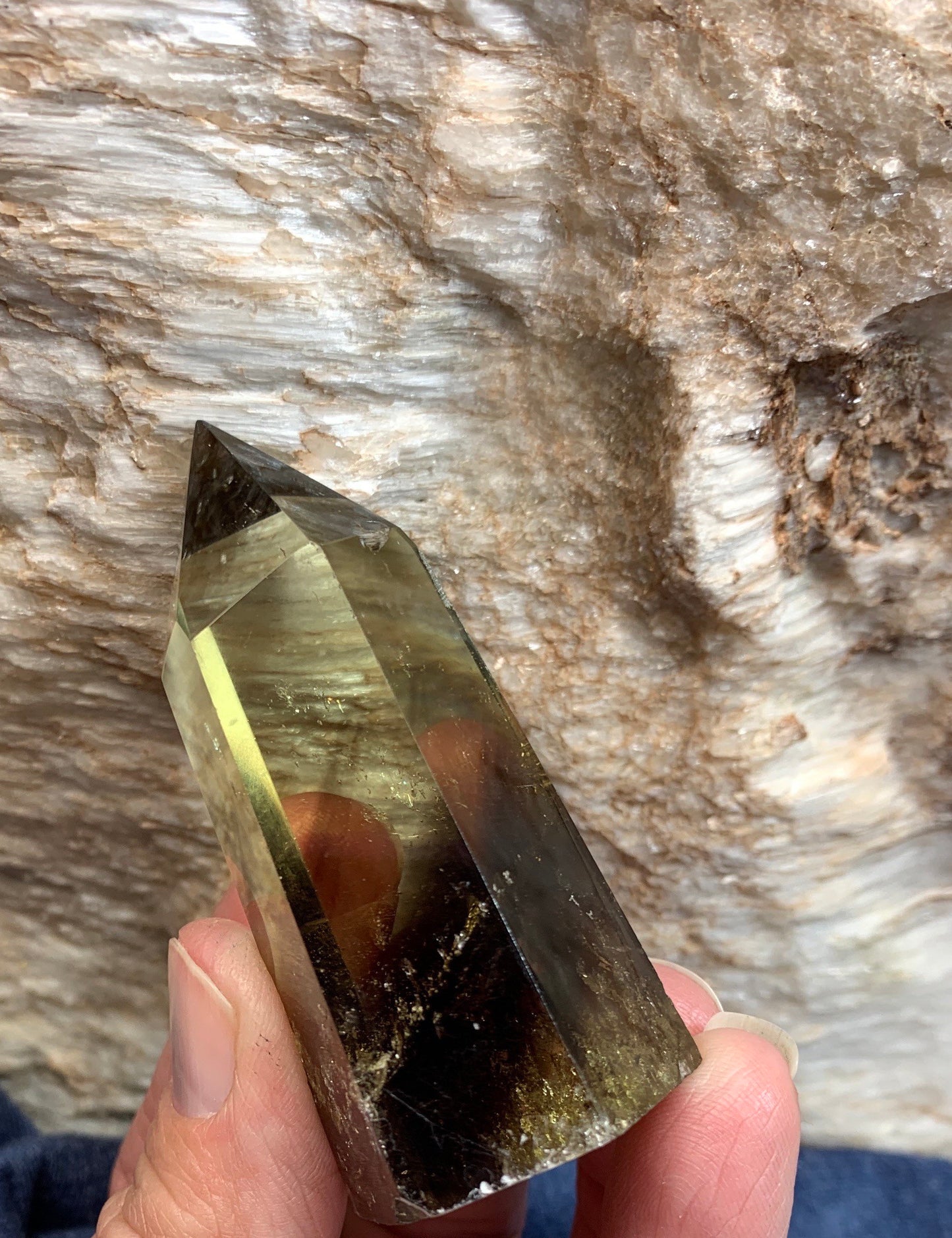 Citrine Obelisk, (Approx 3”) Natural Healing Stone for Crystal Grid, for Wire Wrapping OBL-0020