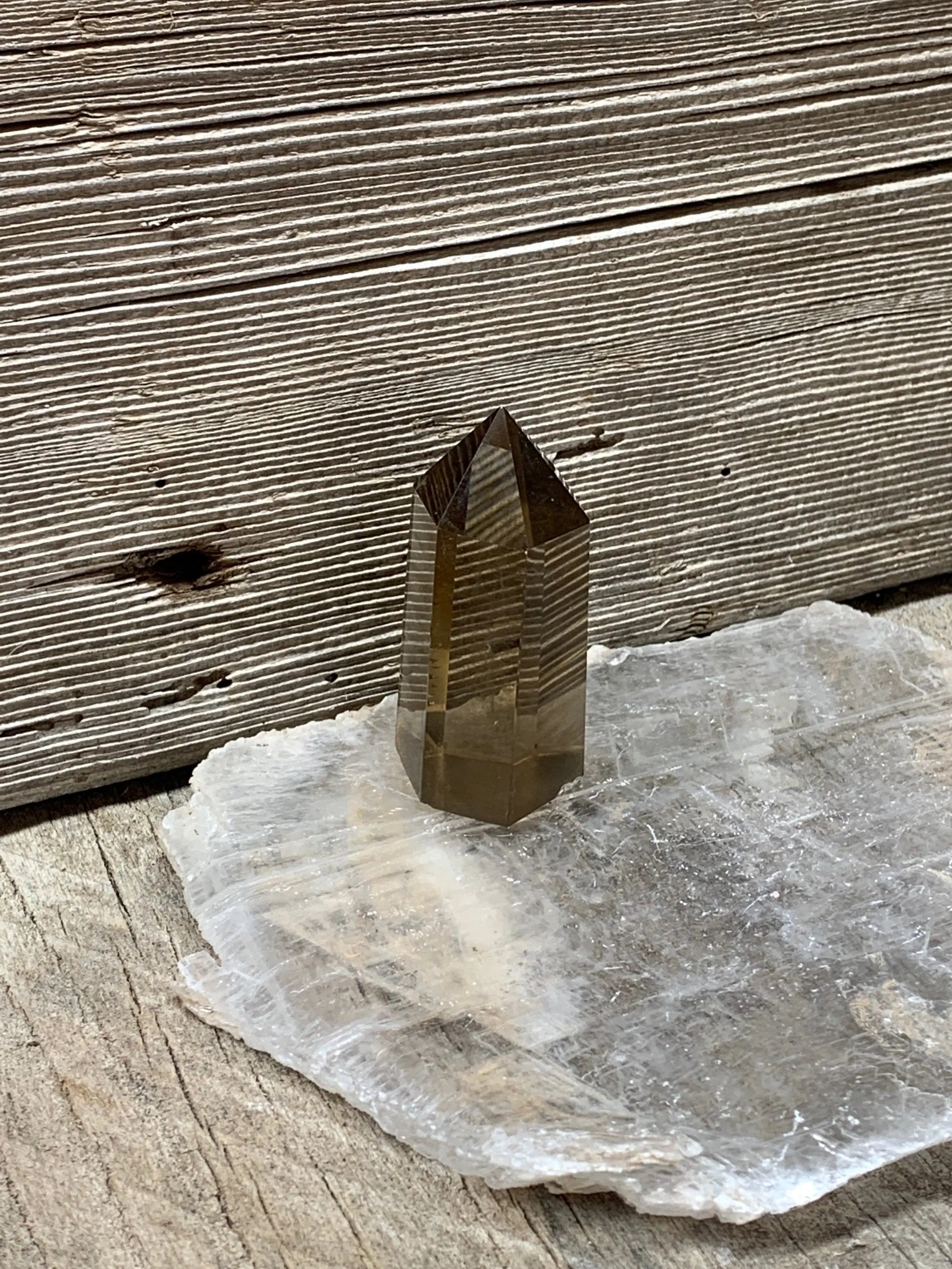 Smoky Quartz Obelisk, Natural, Beautiful, (Approx. 2 1/2”) One Crystal, Polished, Natural, for Home Decor, Grid OBL-0043 Shop Wholesale Crystals