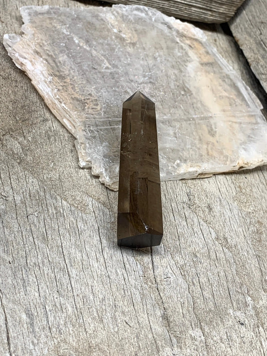 Smoky Quartz Obelisk, Natural, Beautiful, (Approx. 3” 1/2) One Crystal, Polished, Natural, for Home Decor, Grid OBL-0034 Shop Wholesale Crystals