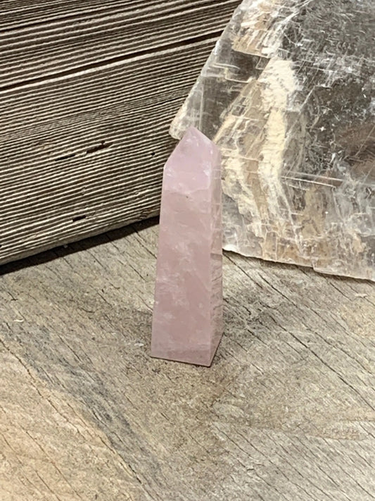 Rose Quartz Obelisk, Heart Healing, Natural, Beautiful, (Approx. 3 1/2" long) One Crystal, Polished, Natural, for Home Decor, Grid OBL-0141 Shop Wholesale Crystals
