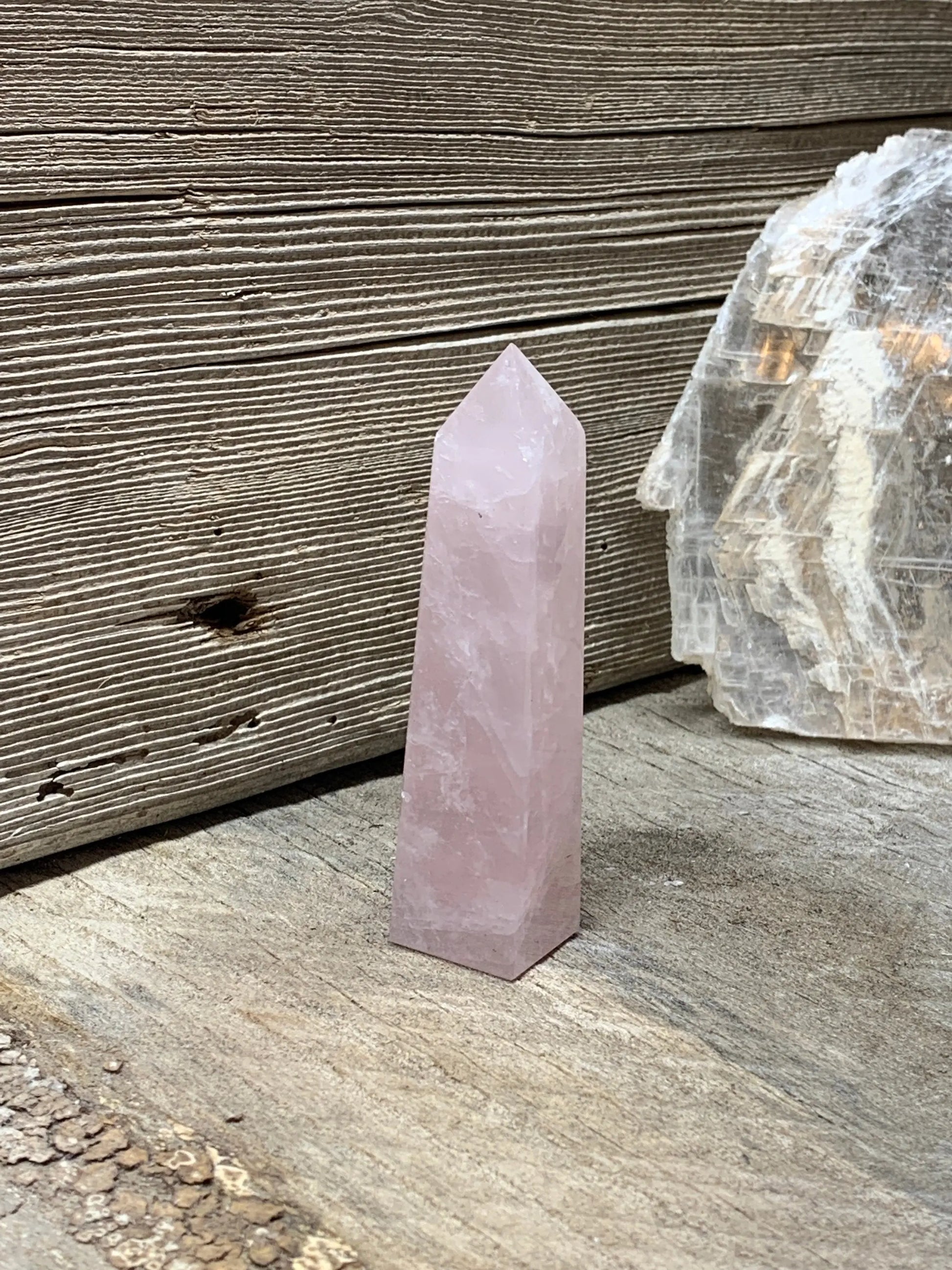 Rose Quartz Obelisk, Heart Healing, Natural, Beautiful, (Approx. 3 1/2" long) One Crystal, Polished, Natural, for Home Decor, Grid OBL-0141 Shop Wholesale Crystals