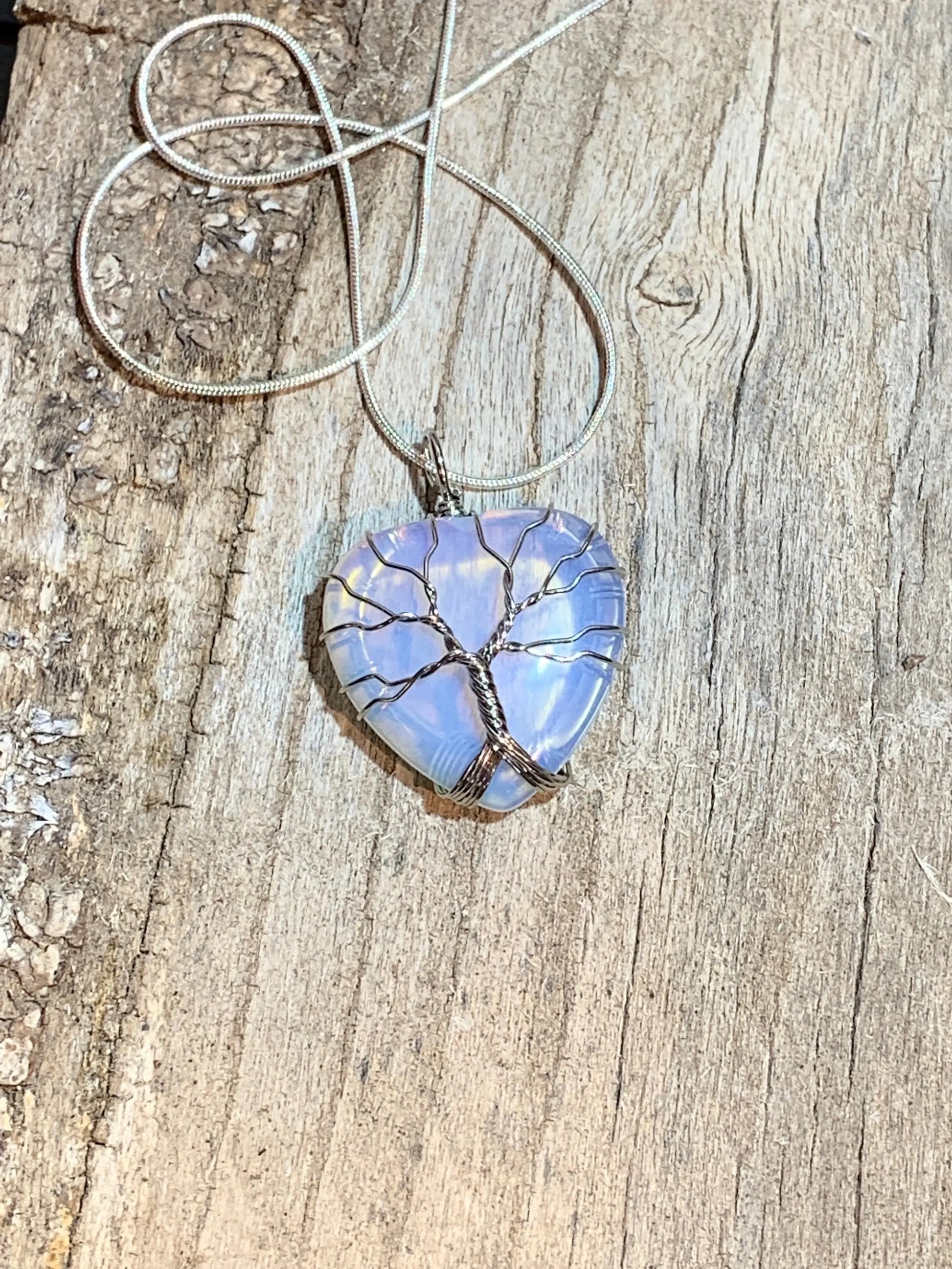 Opalite Tree Wire Wrapped Necklace  NCK-0239 Shop Wholesale Crystals
