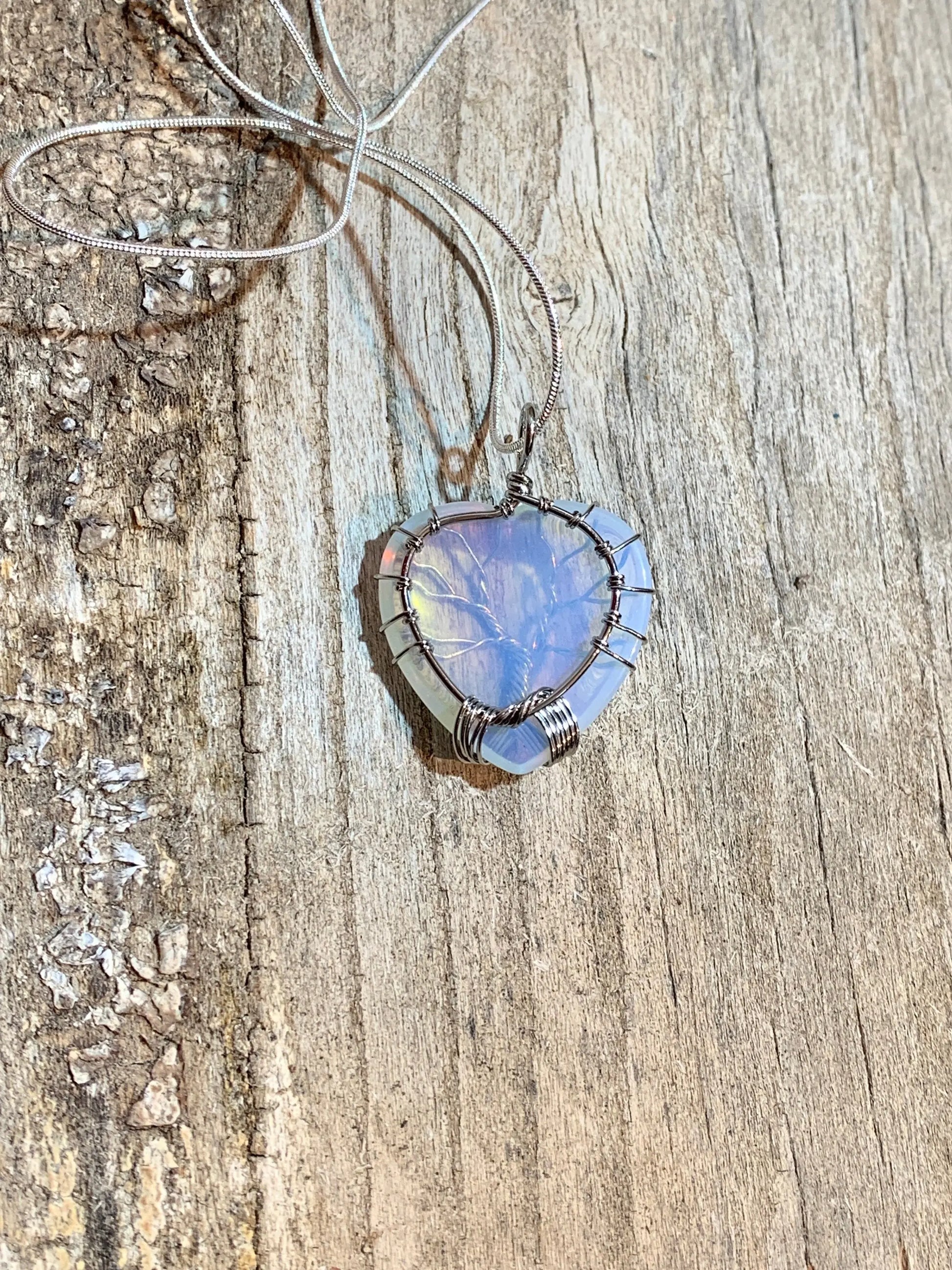 Opalite Tree Wire Wrapped Necklace  NCK-0239 Shop Wholesale Crystals