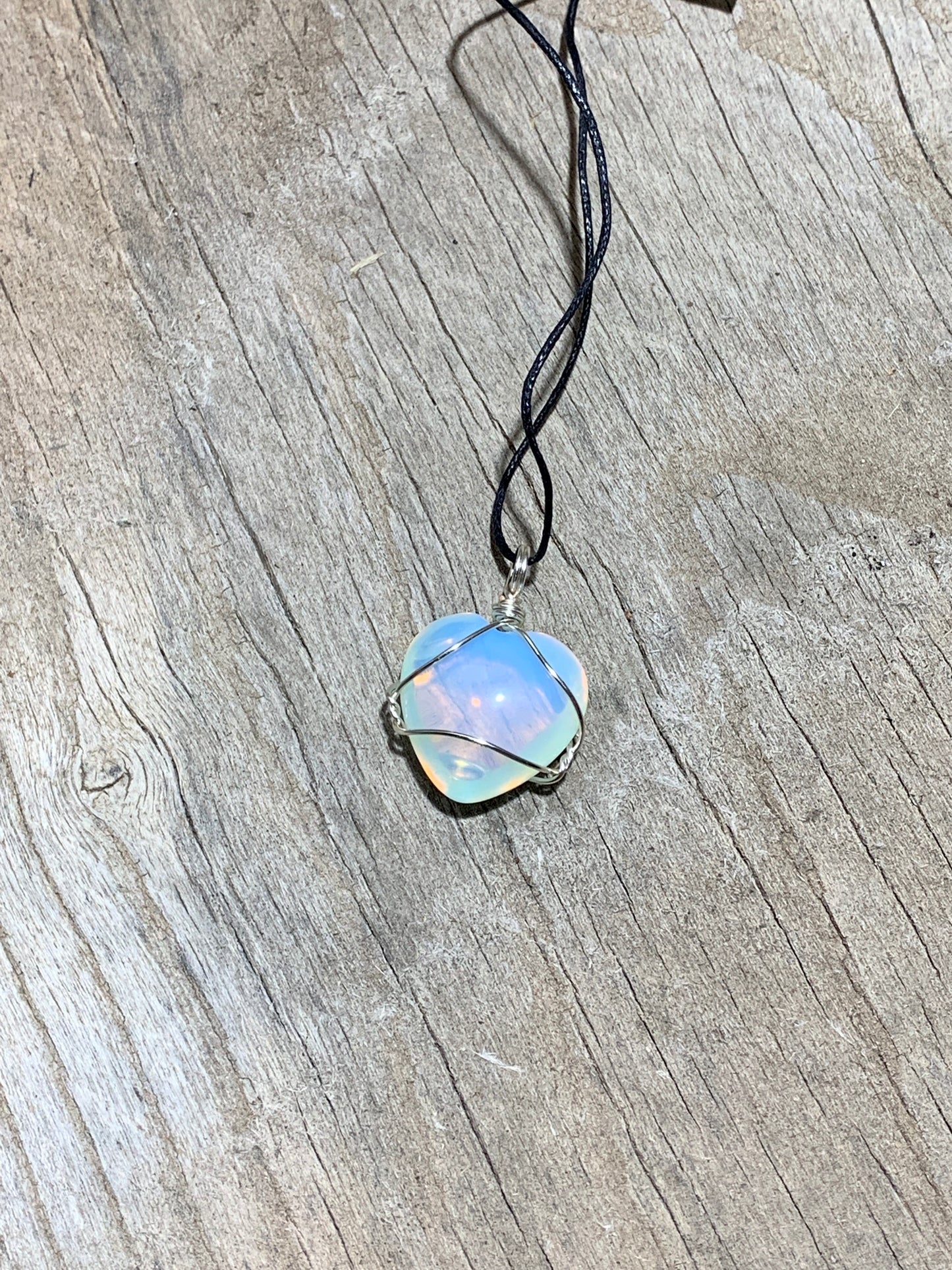 Opalite Wire Wrapped Necklace  NCK-0094