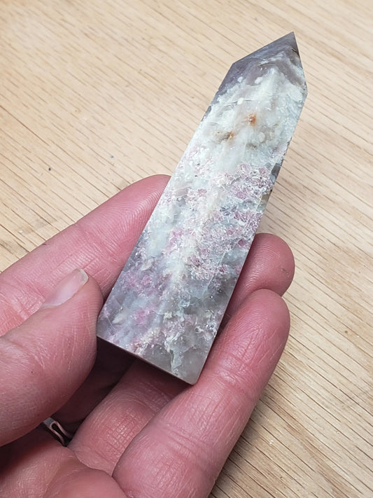 Pink Tourmaline Obelisk, 3 1/4" Stone Point, Supply for Crystal Grid, Home Decor or Crafts OBL-0010 Shop Wholesale Crystals