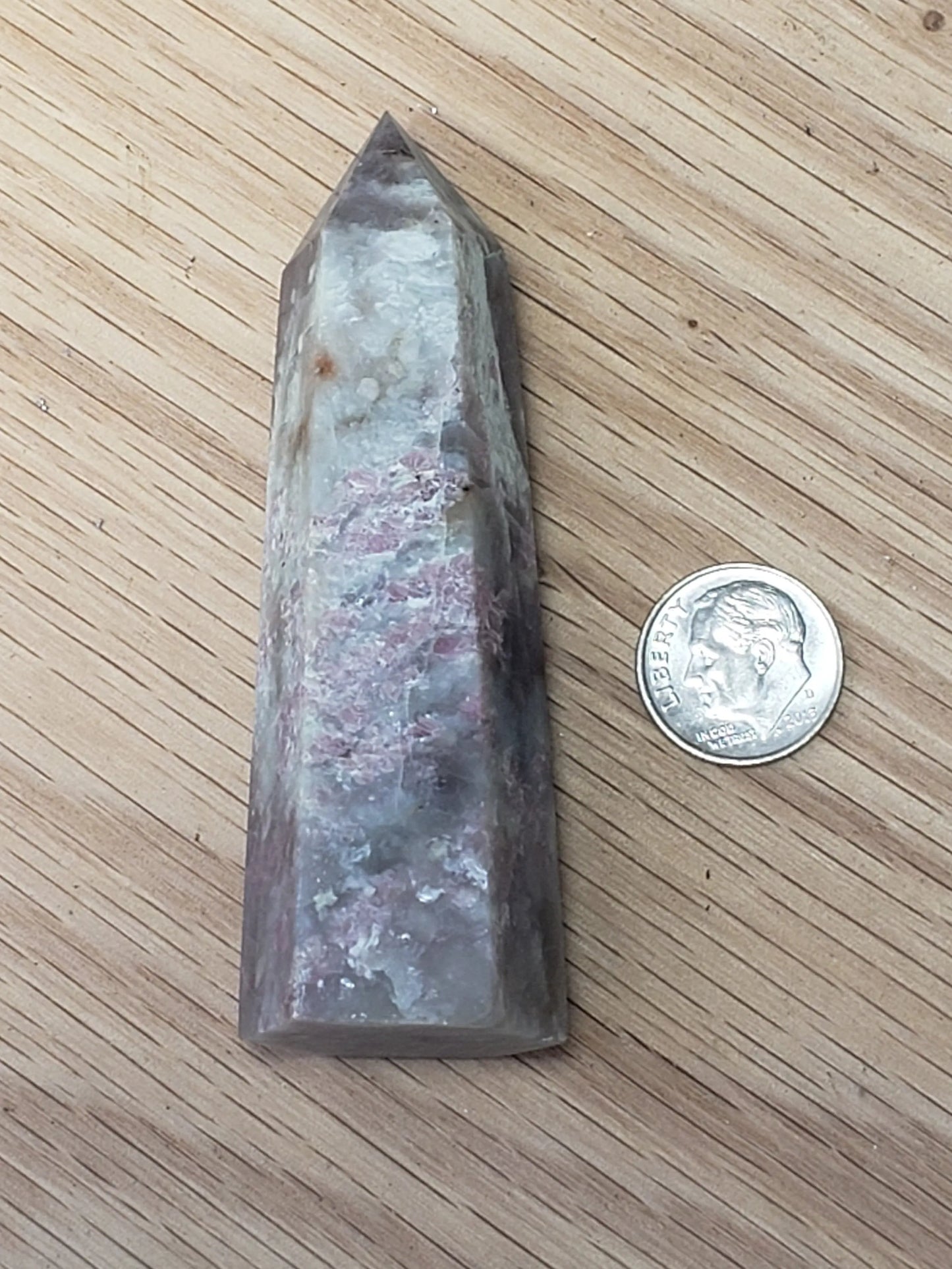 Pink Tourmaline Obelisk, 3 1/4" Stone Point, Supply for Crystal Grid, Home Decor or Crafts OBL-0010 Shop Wholesale Crystals