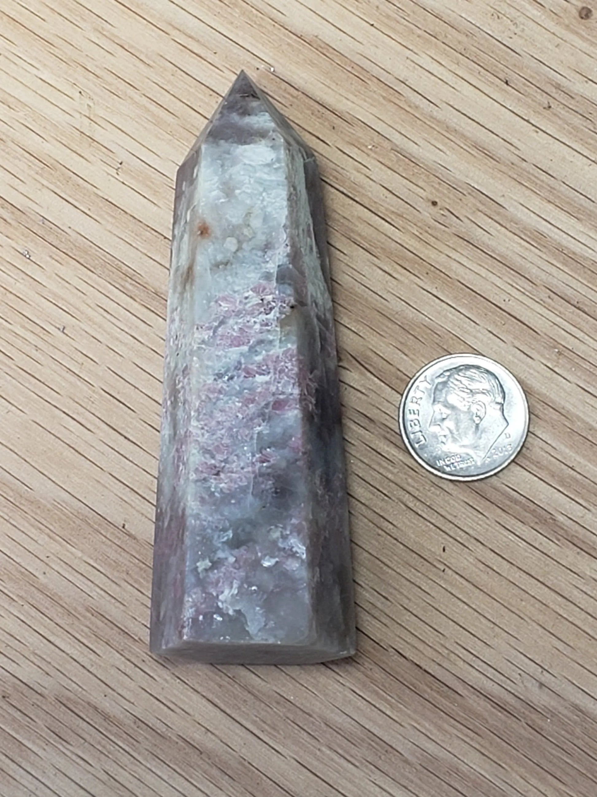 Pink Tourmaline Obelisk, 3 1/4" Stone Point, Supply for Crystal Grid, Home Decor or Crafts OBL-0010 Shop Wholesale Crystals