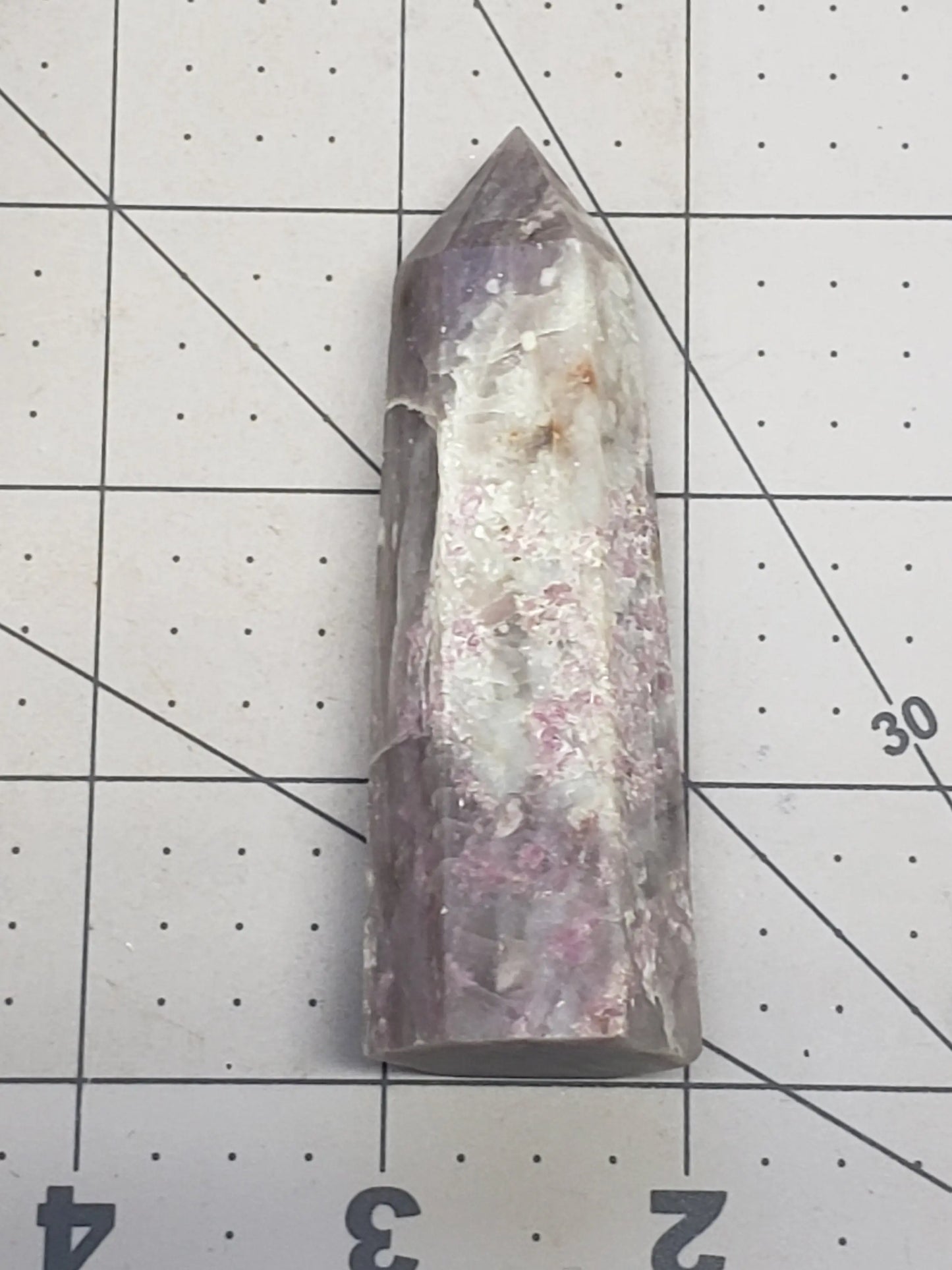 Pink Tourmaline Obelisk, 3 1/4" Stone Point, Supply for Crystal Grid, Home Decor or Crafts OBL-0010 Shop Wholesale Crystals