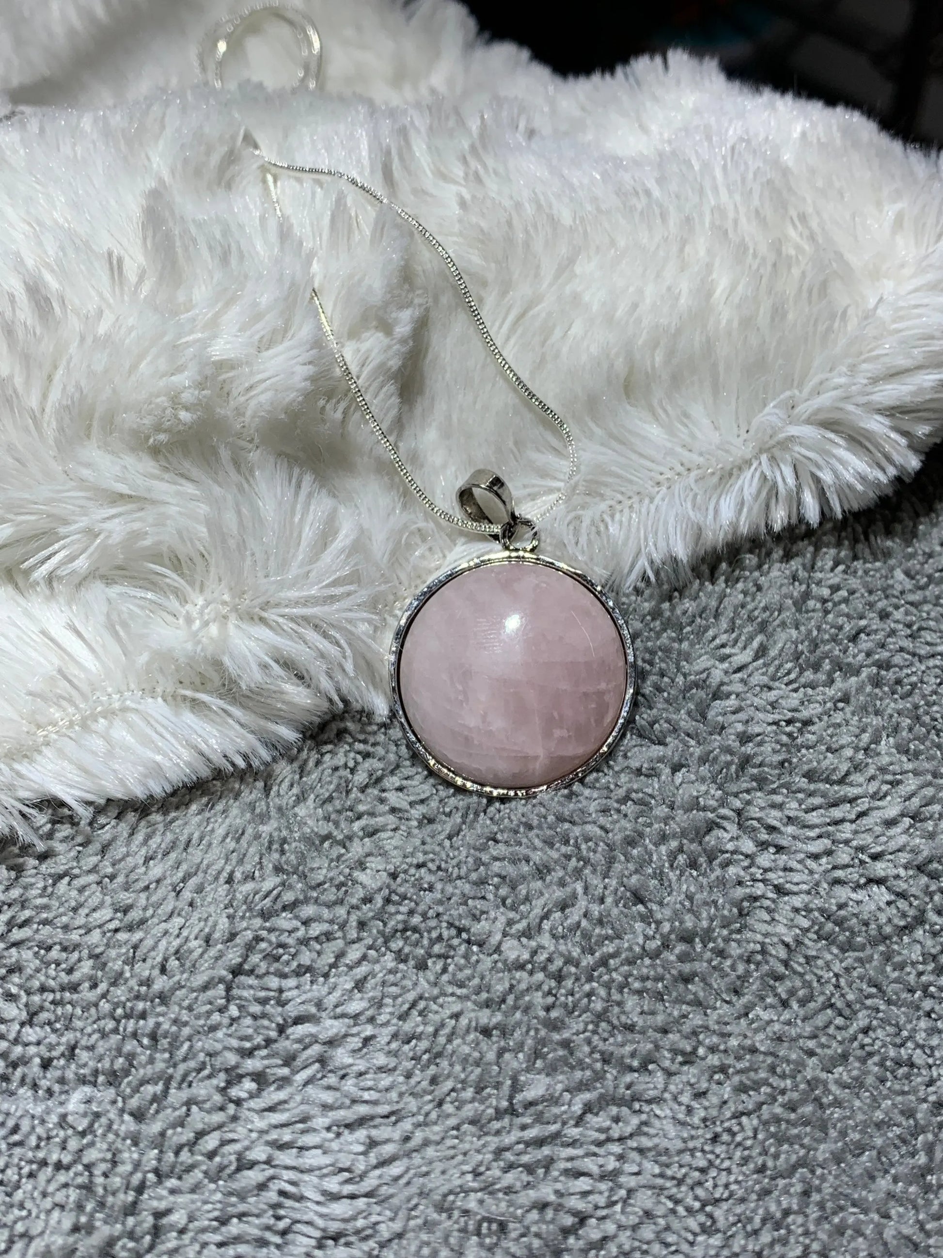 Rose Quartz Tree Owl Necklace                             NCK-0213 Shop Wholesale Crystals