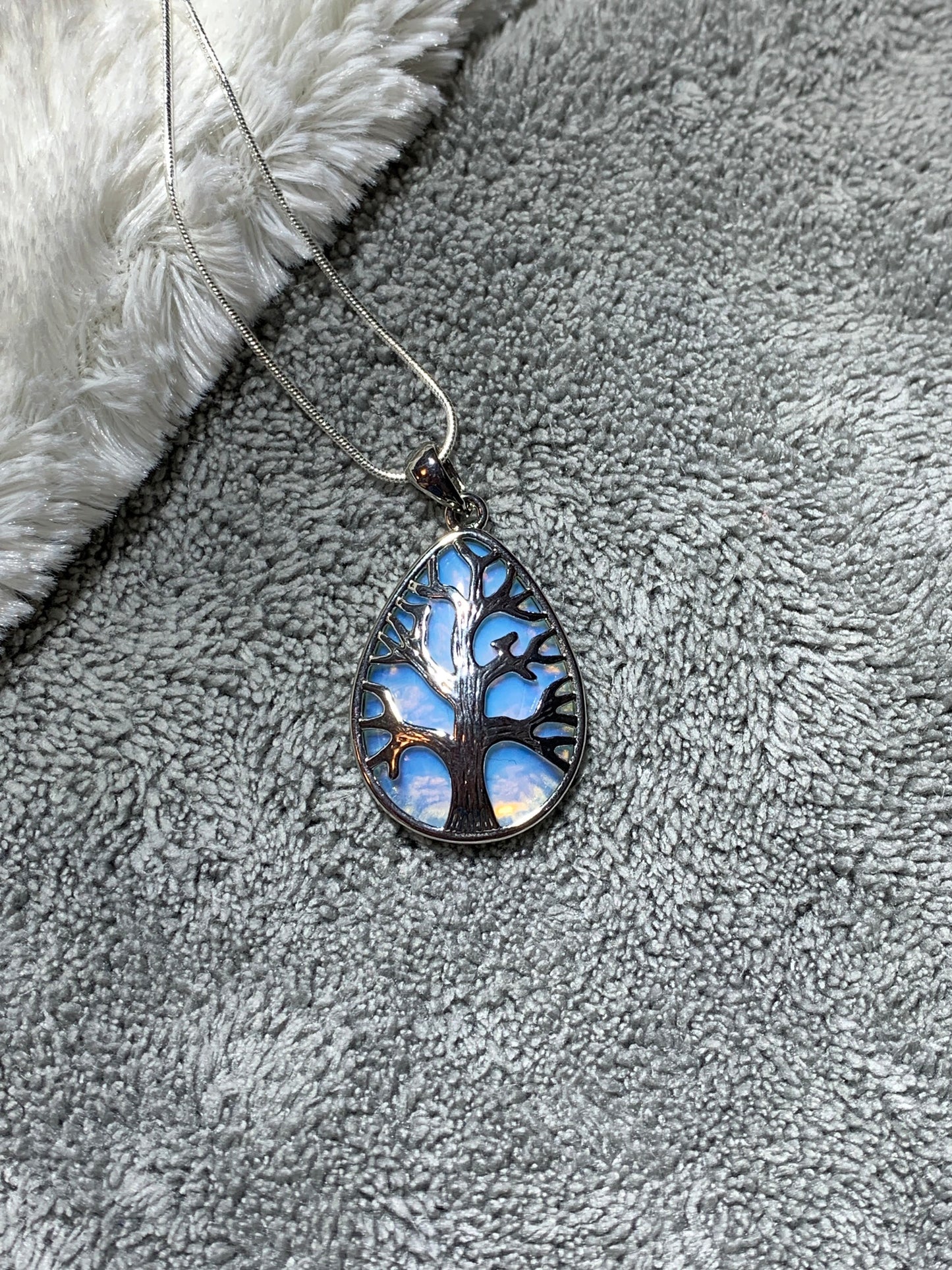 Opalite Tree Of Life Necklace  NCK-0193