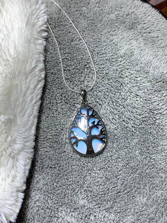 Opalite Tree Of Life Necklace  NCK-0192